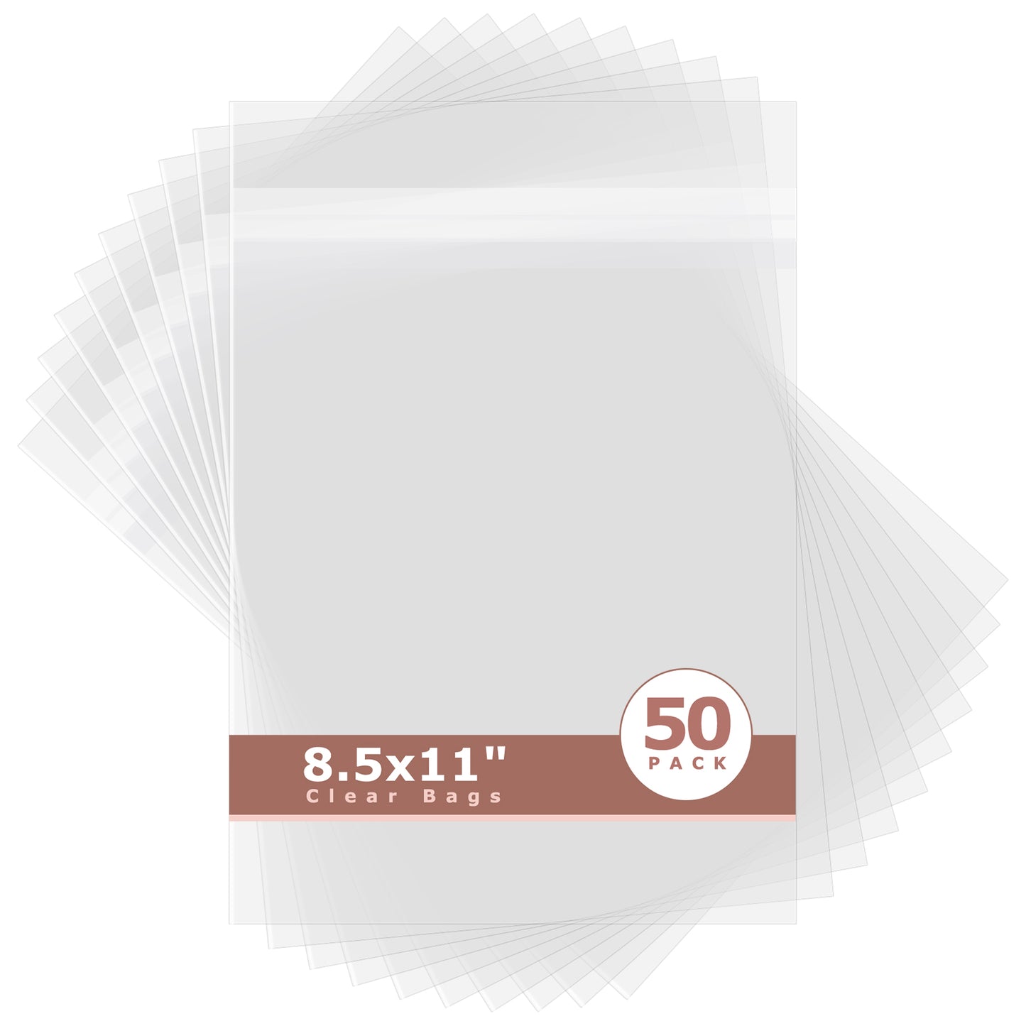 Crystal Clear Bags 50 Pack 8.5X11