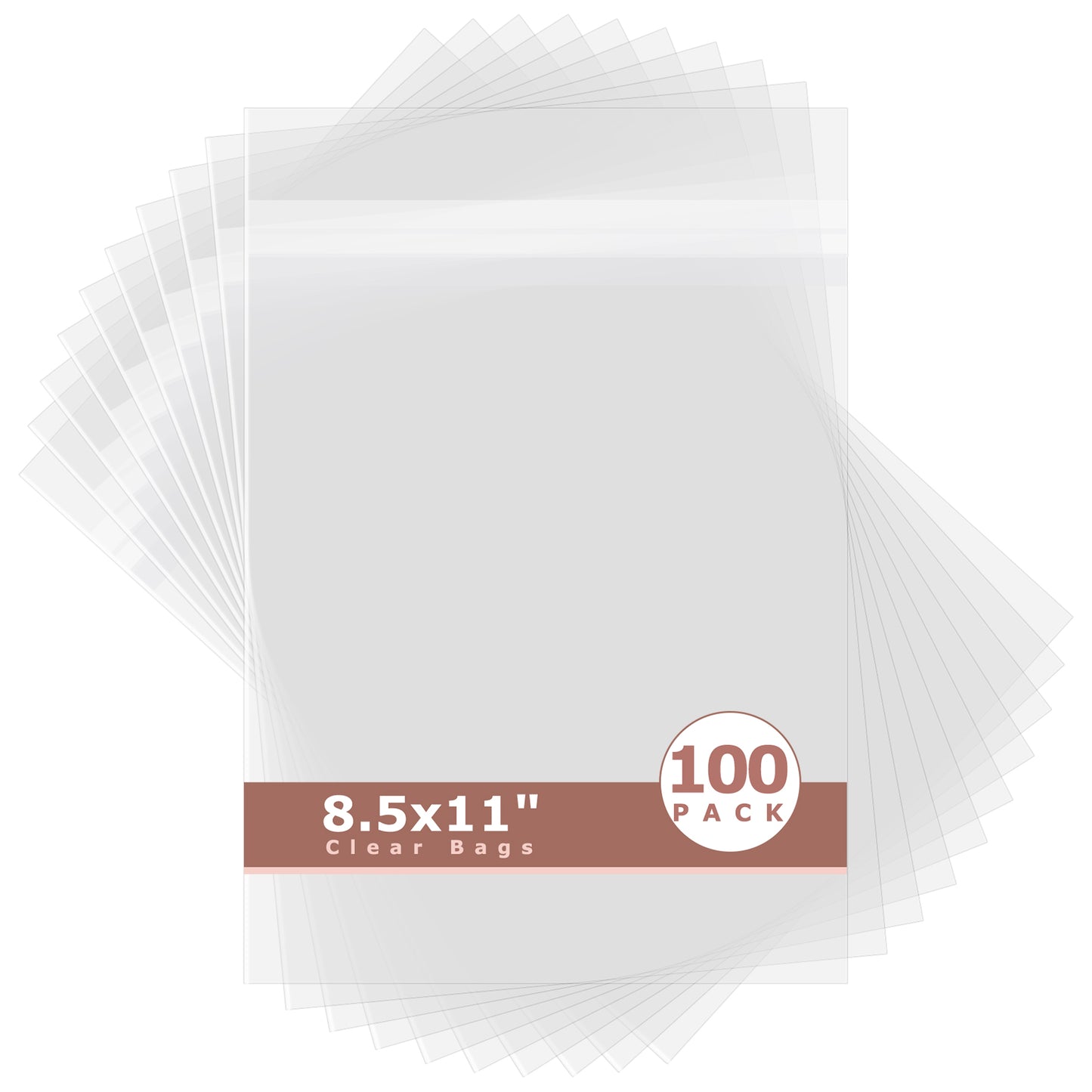 Crystal Clear Bags 100 Pack 8.5X11