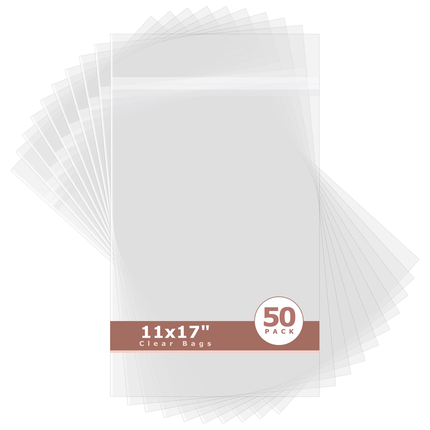 Crystal Clear Bags 50 Pack 11x17