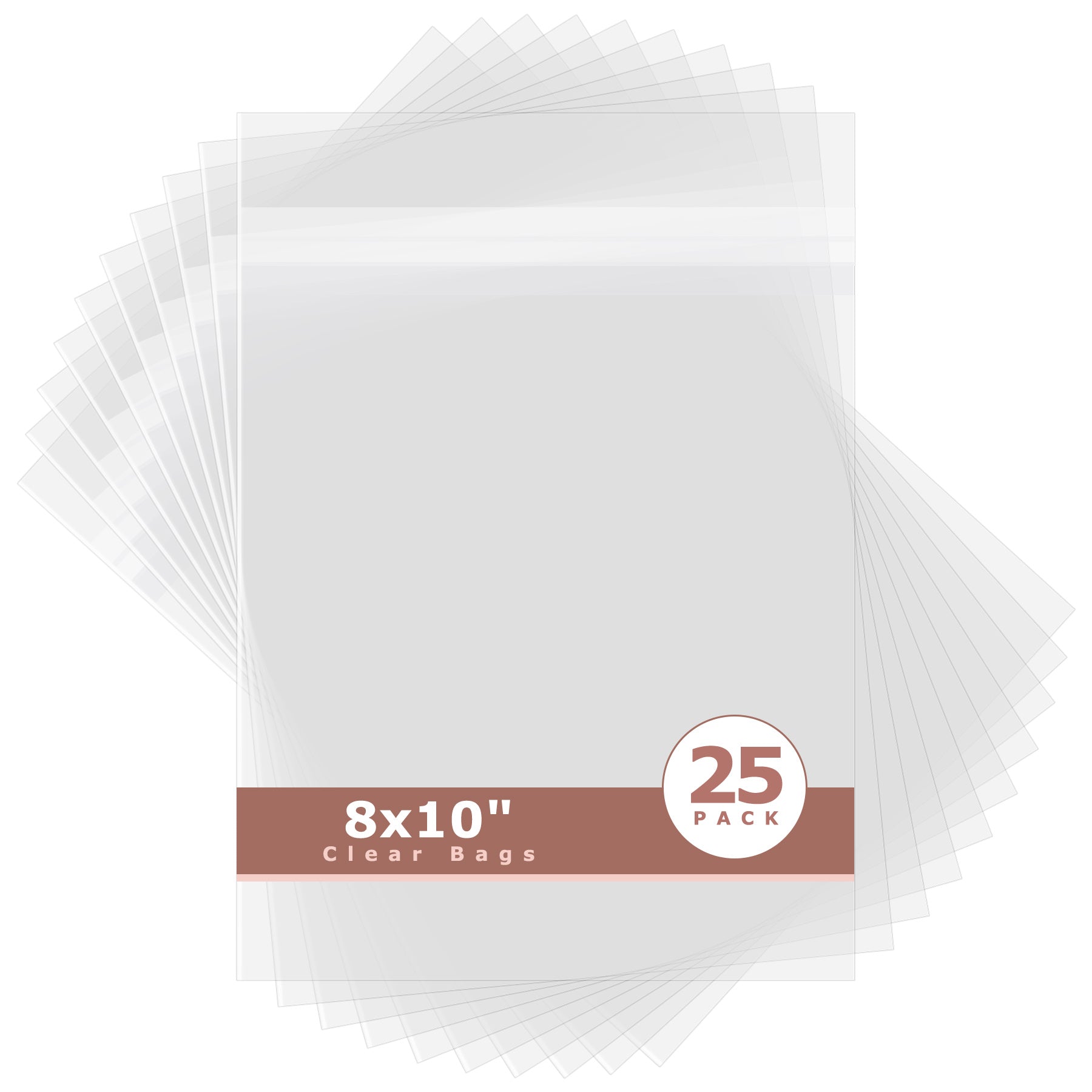 Crystal Clear Bags 25 Pack 8x10