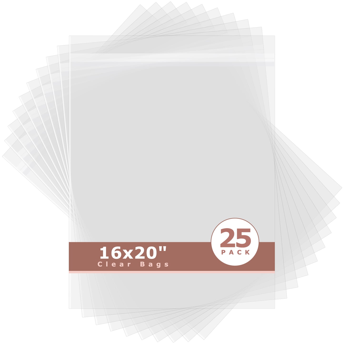 Crystal Clear Bags 25 Pack 16x20