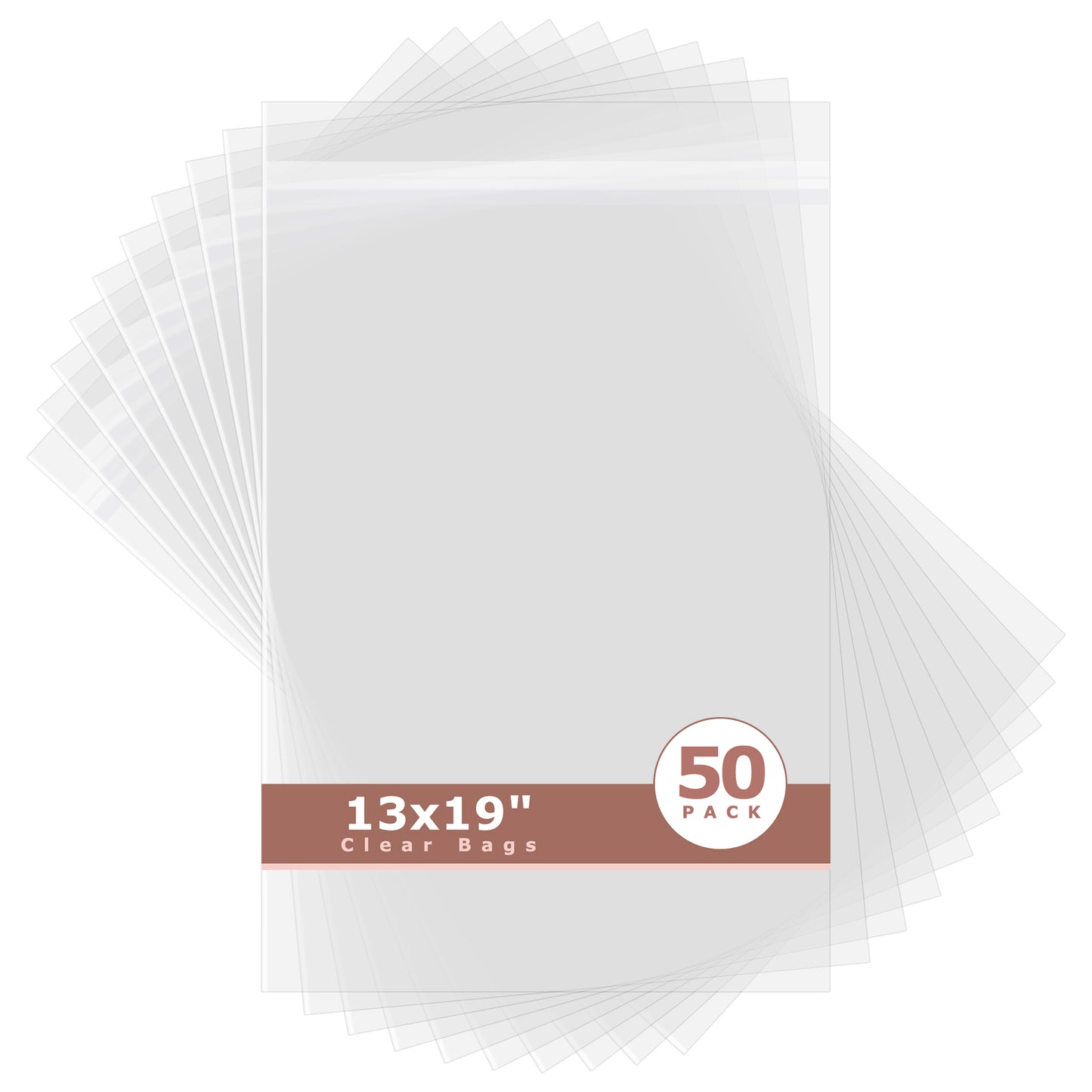Crystal Clear Bags 50 Pack 13x19