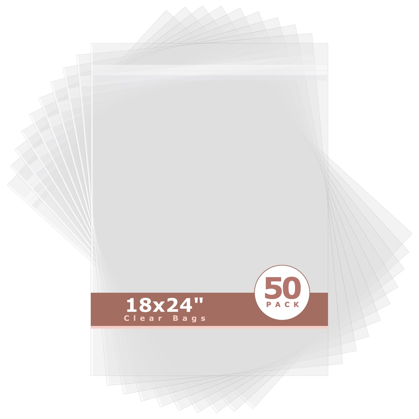 Crystal Clear Bags 50 Pack 18x24