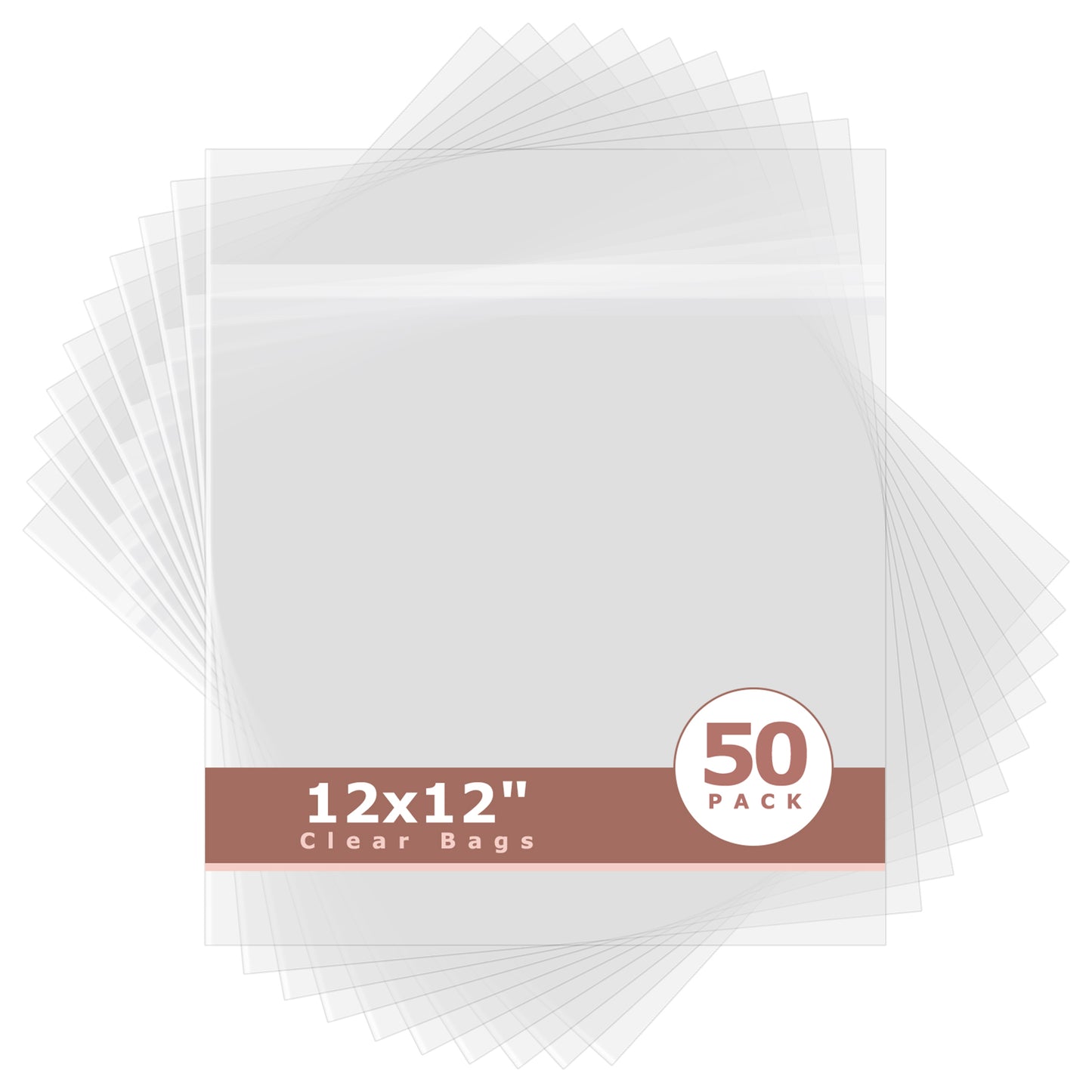 Crystal Clear Bags 50 Pack 12x12