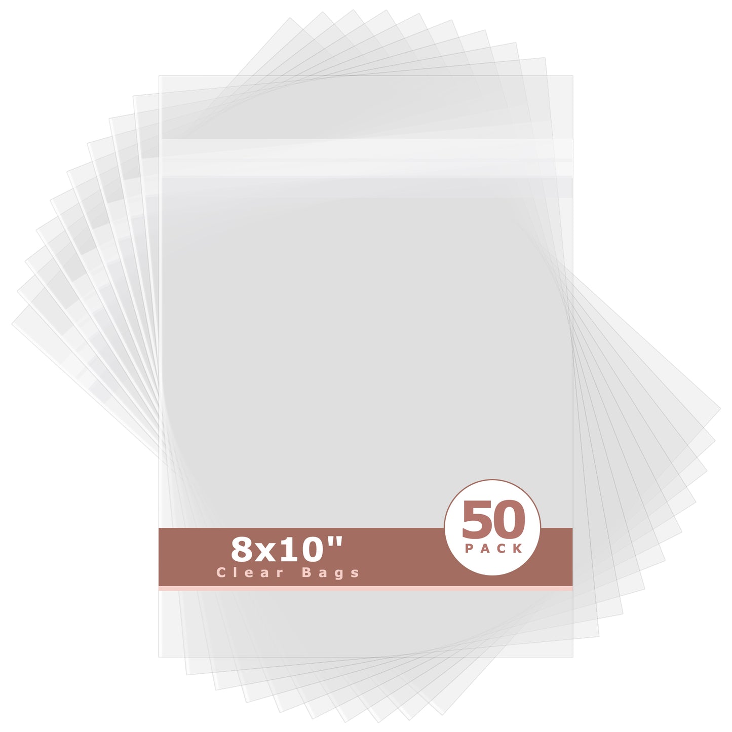 Crystal Clear Bags 50 Pack 8x10