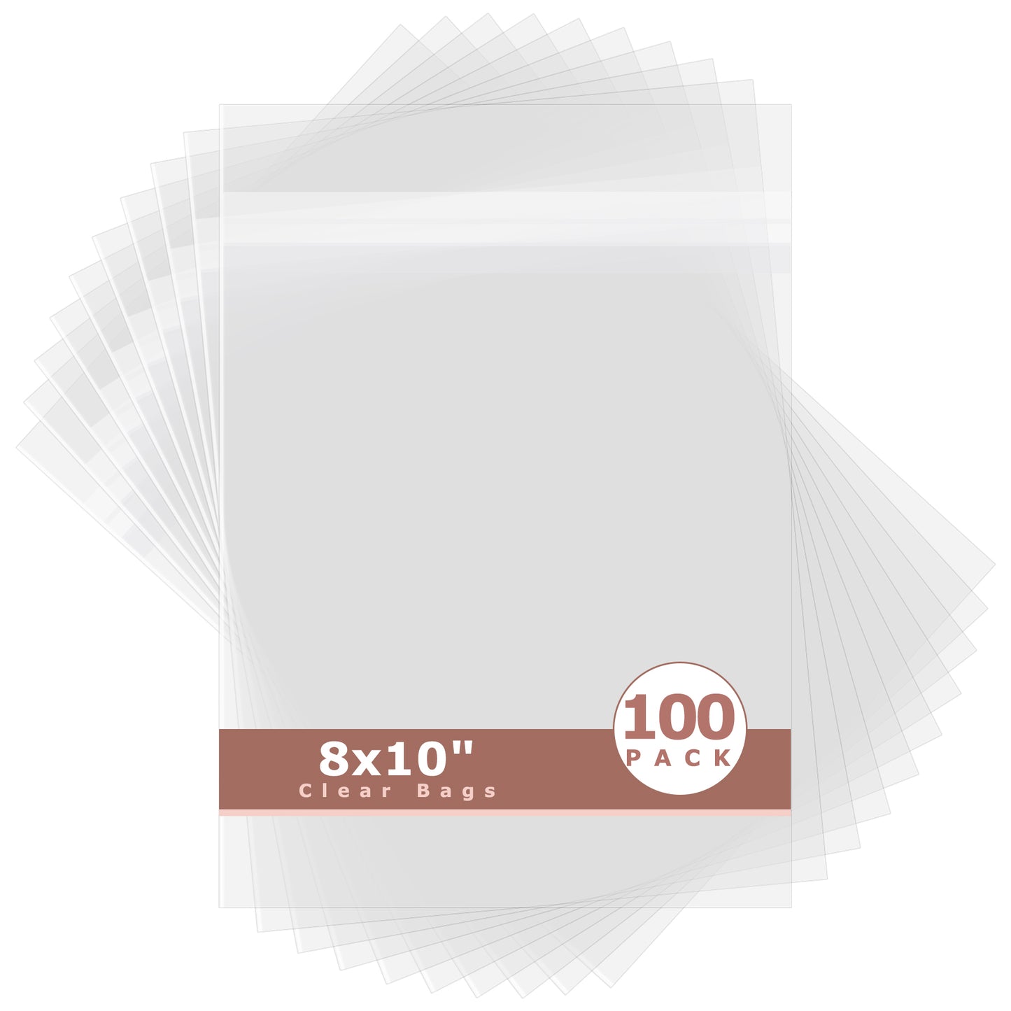 Crystal Clear Bags 100 Pack 8x10