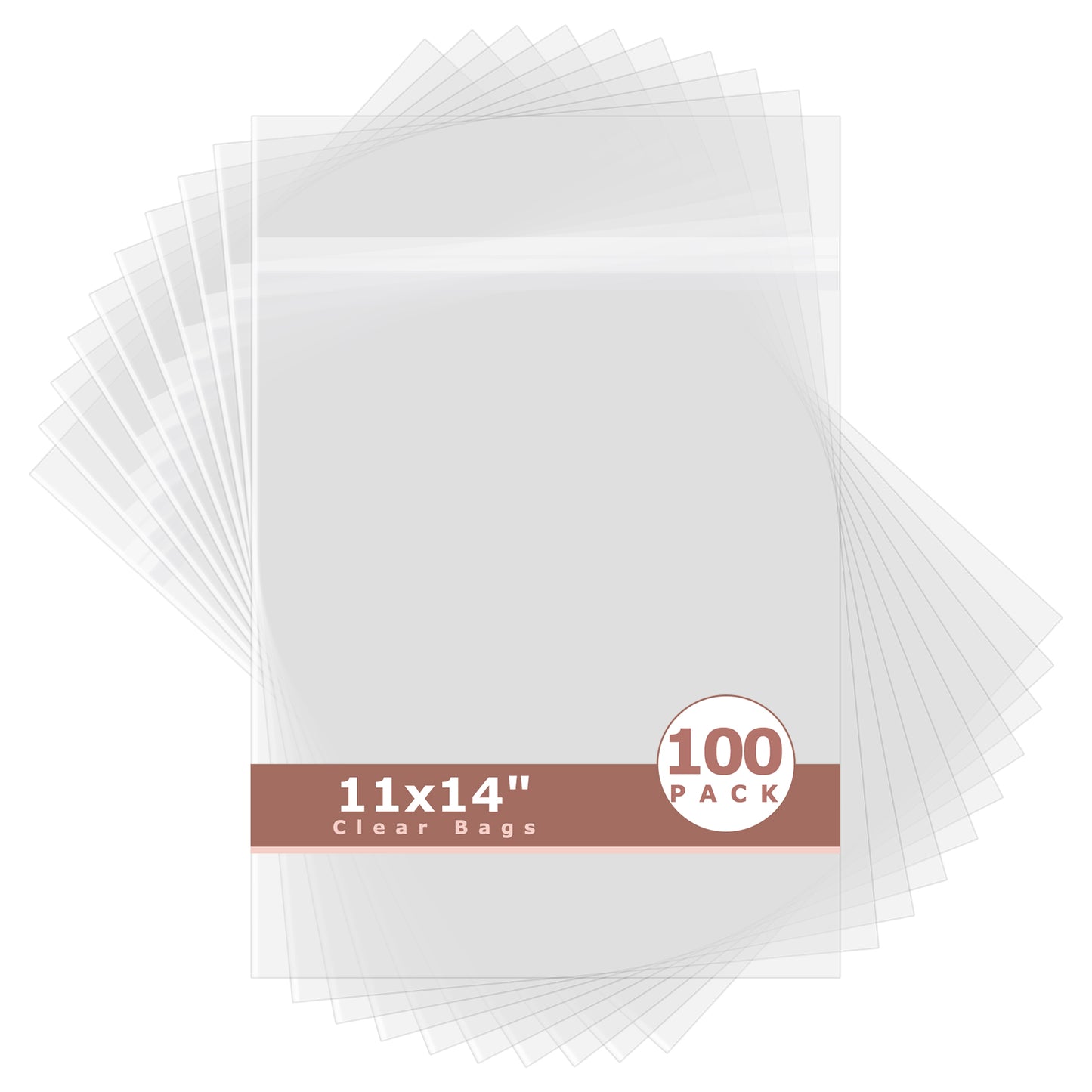 Crystal Clear Bags 100 Pack 11x14