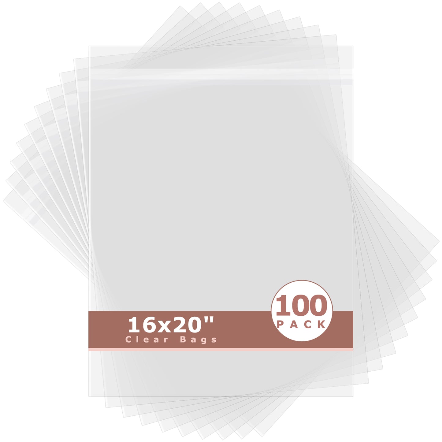 Crystal Clear Bags 100 Pack 16x20