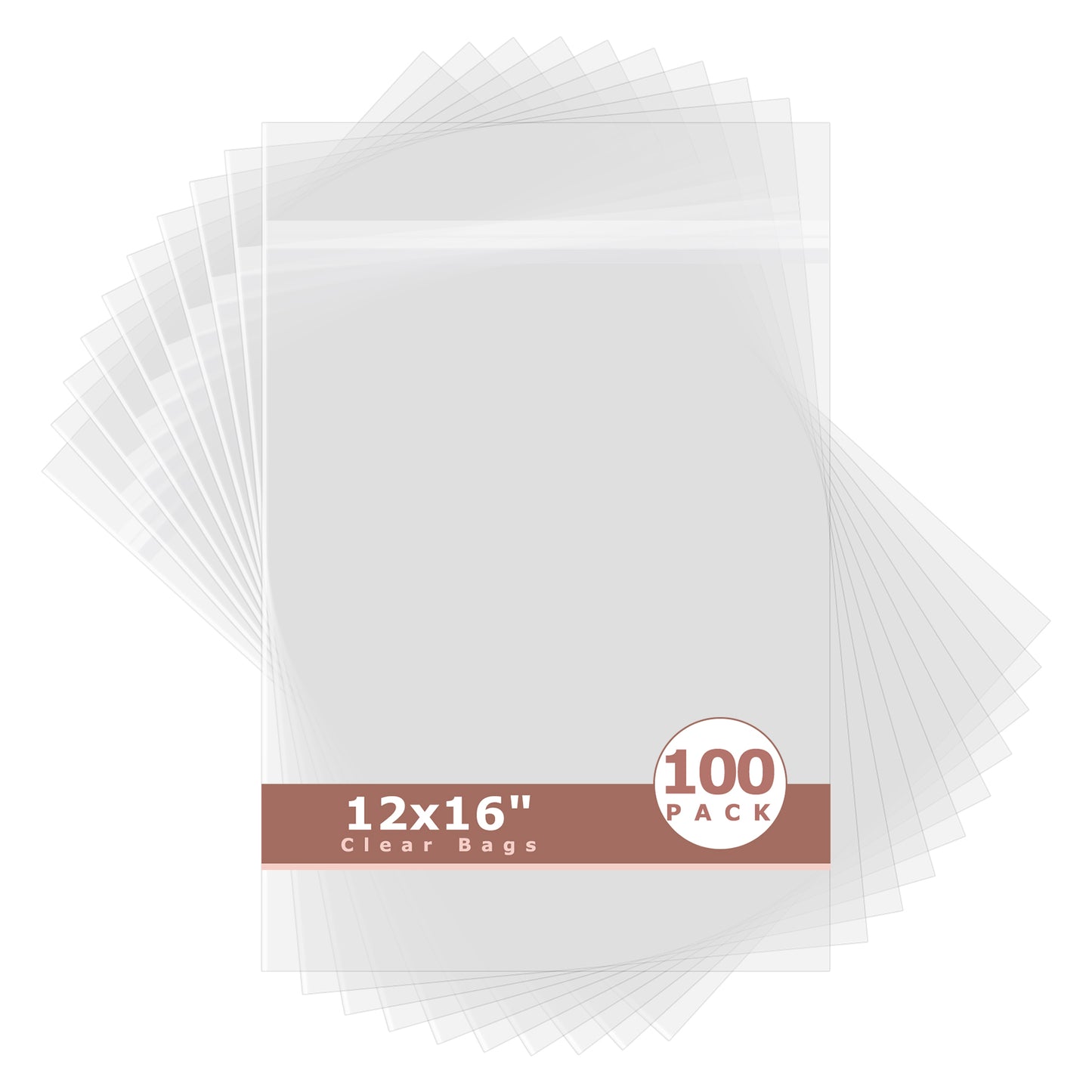 Crystal Clear Bags 100 Pack 12x16