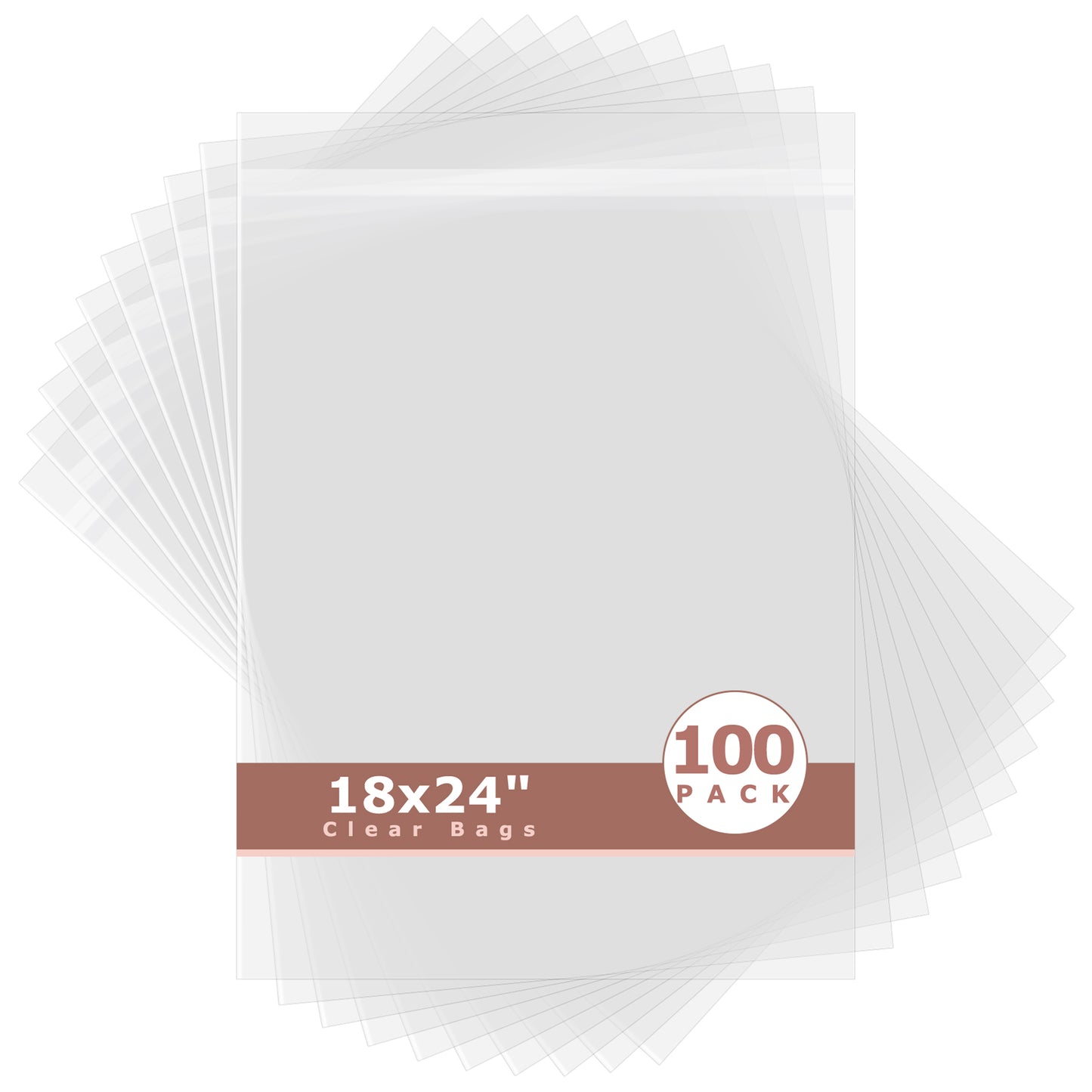 Crystal Clear Bags 100 Pack 18x24