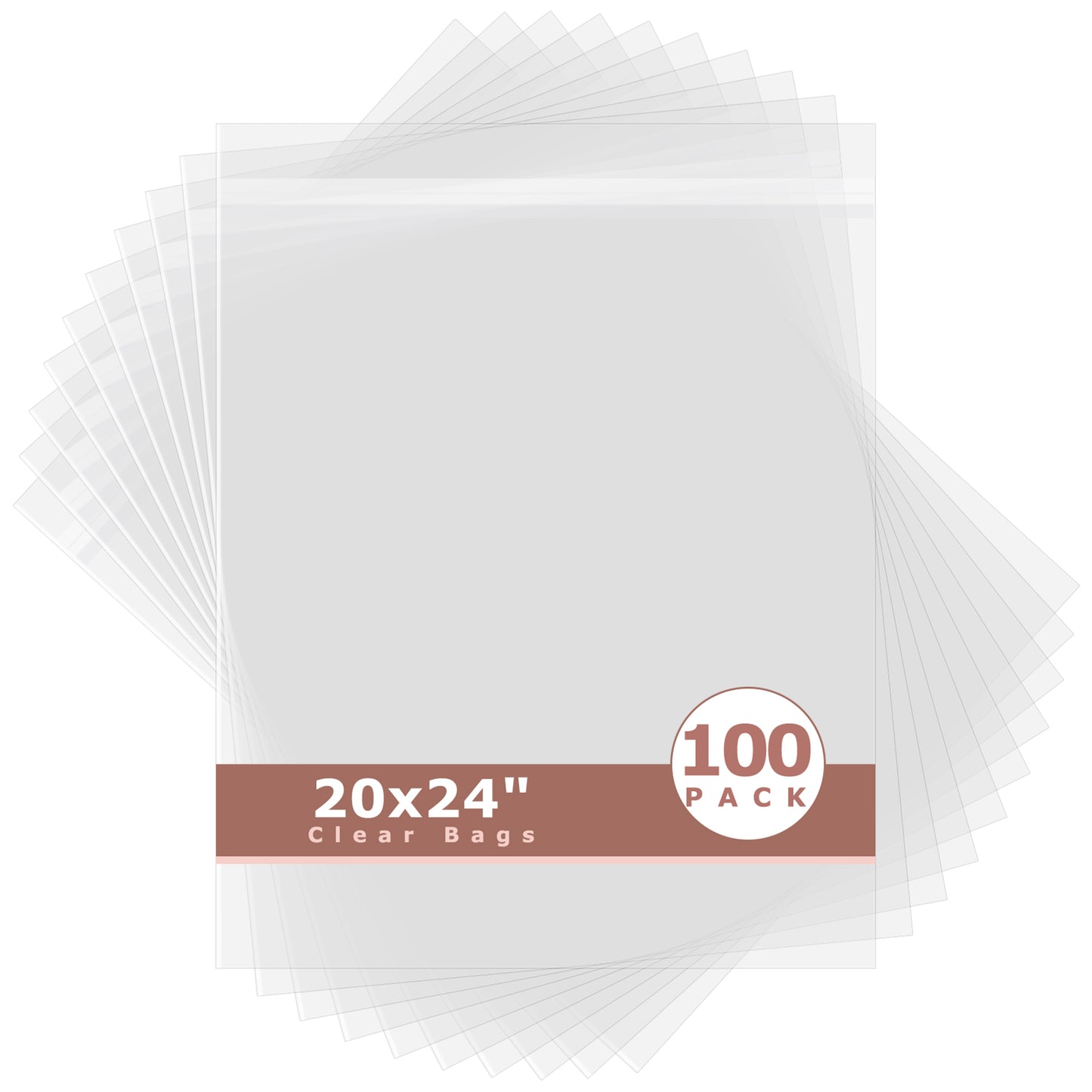 Crystal Clear Bags 100 Pack 20x24