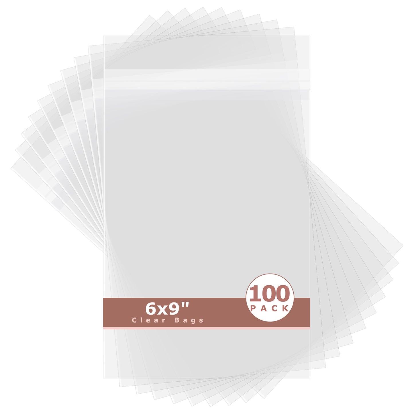 Crystal Clear Bags 100 Pack 6x9