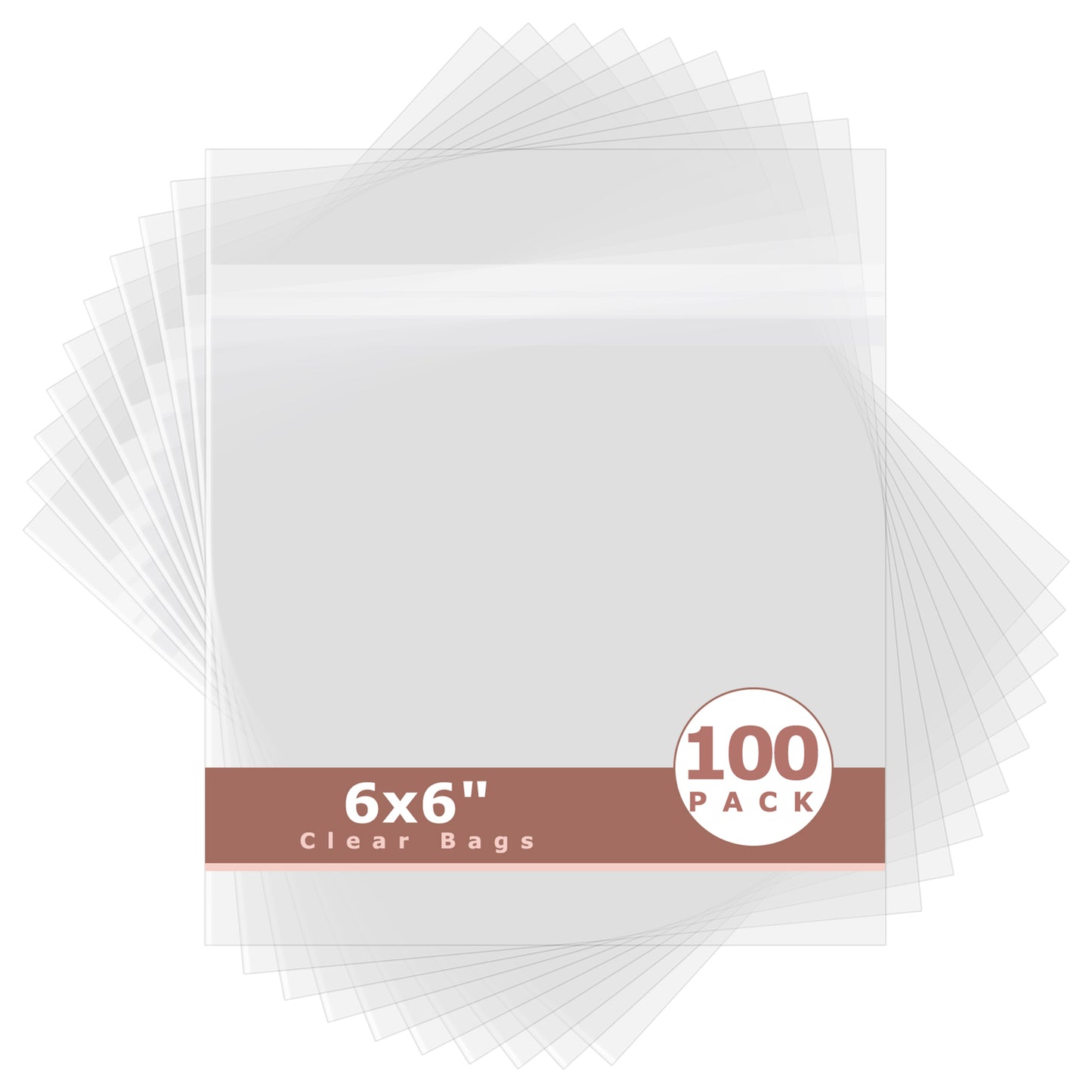 Crystal Clear Bags 100 Pack 6x6