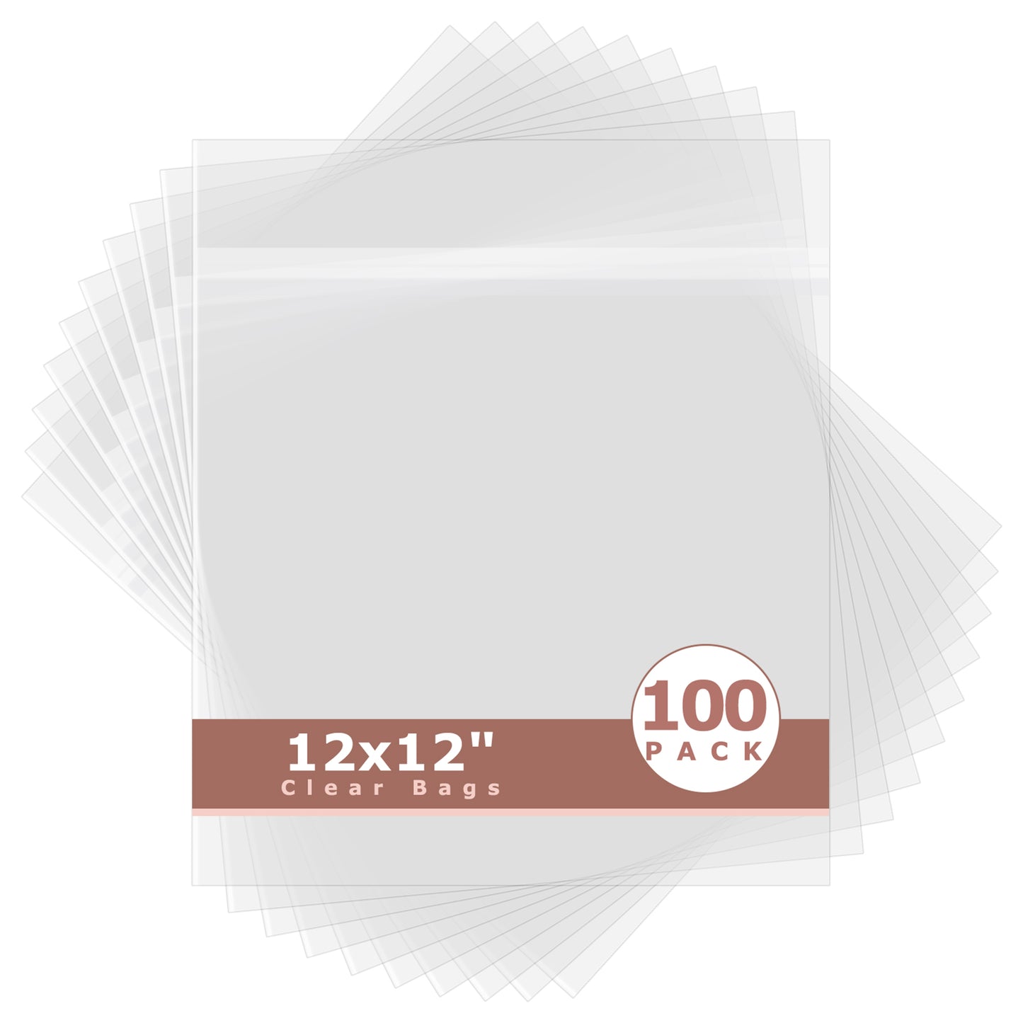Crystal Clear Bags 100 Pack 12x12