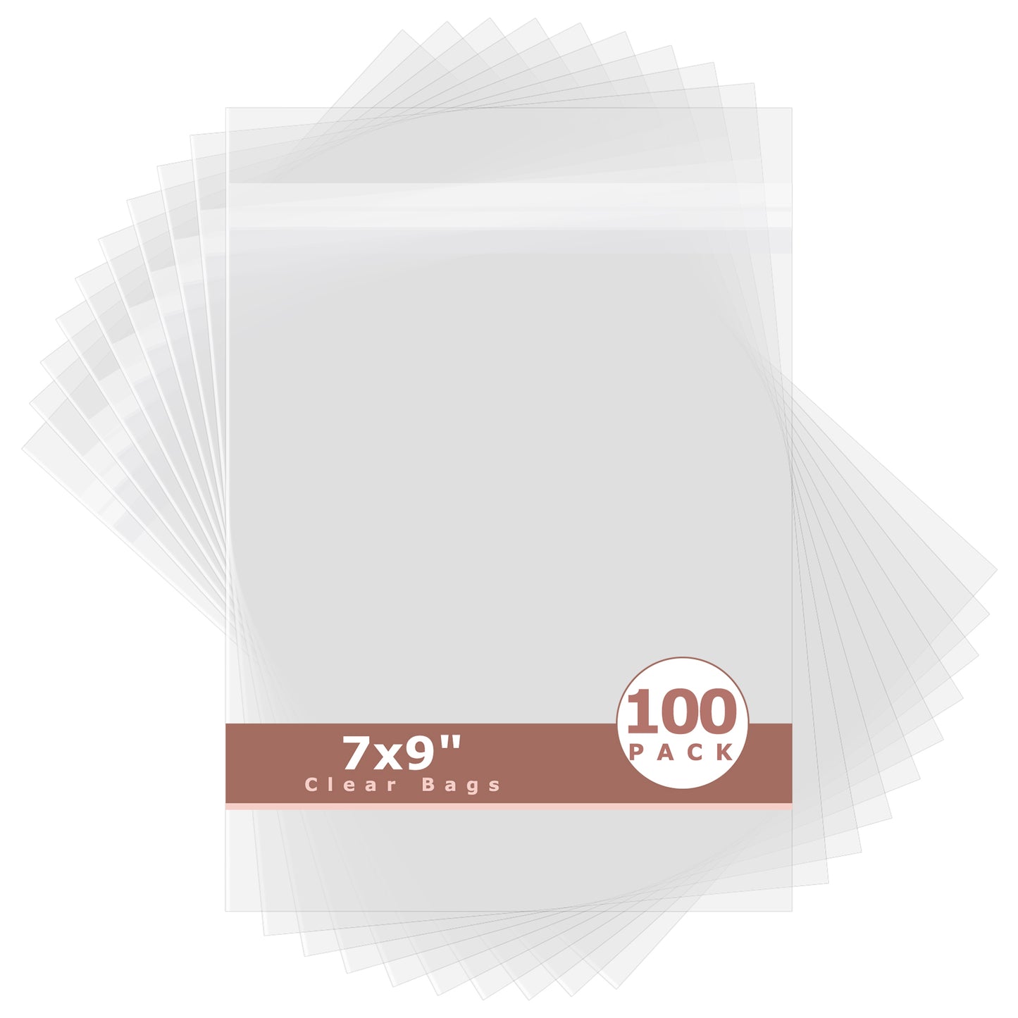 Crystal Clear Bags 100 Pack 7x9