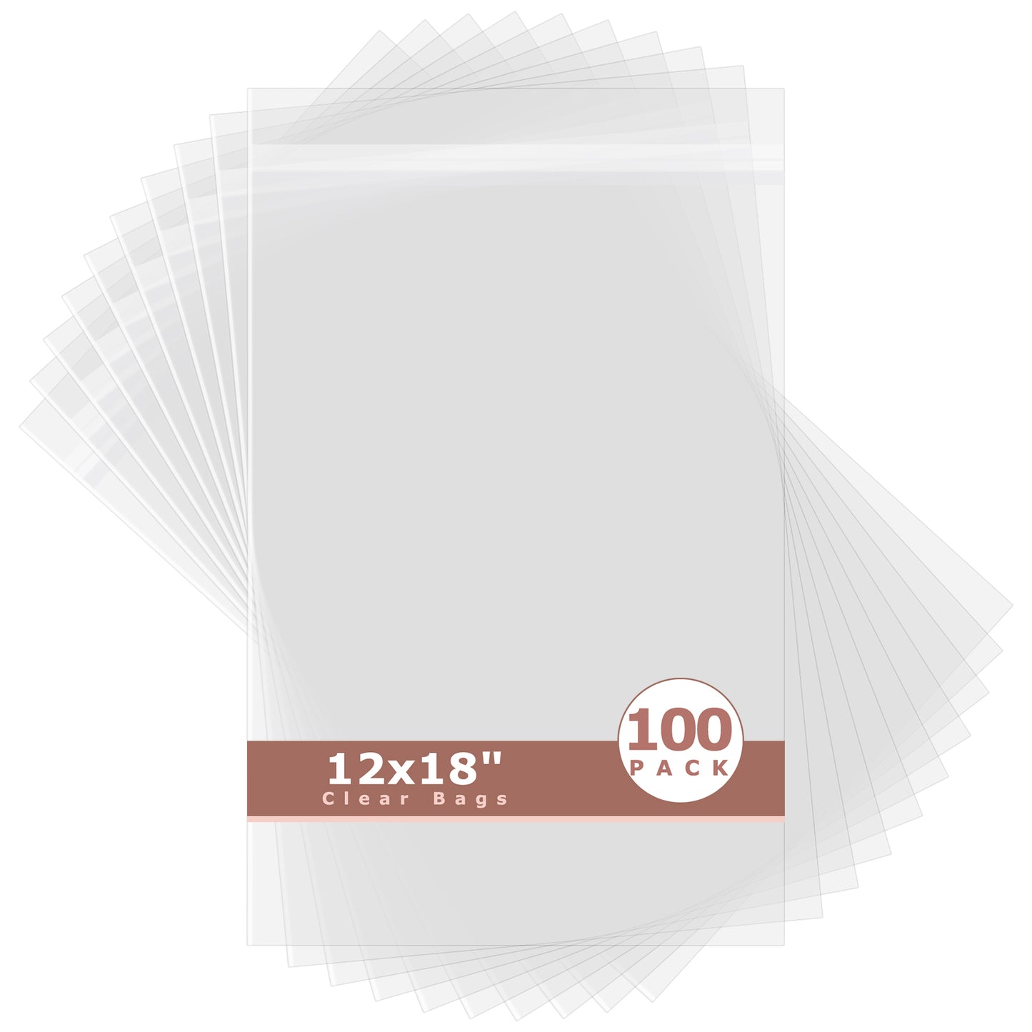 Crystal Clear Bags 100 Pack 12x18