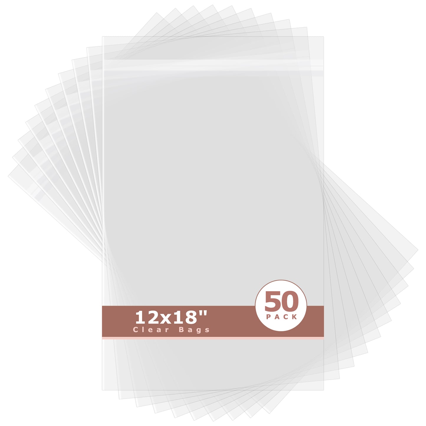 Crystal Clear Bags 50 Pack 12x18