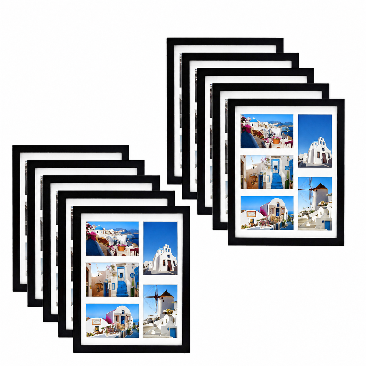11x14 Collage Picture Frames for Five 4x6 Pictures Black (10 Pcs per Box)
