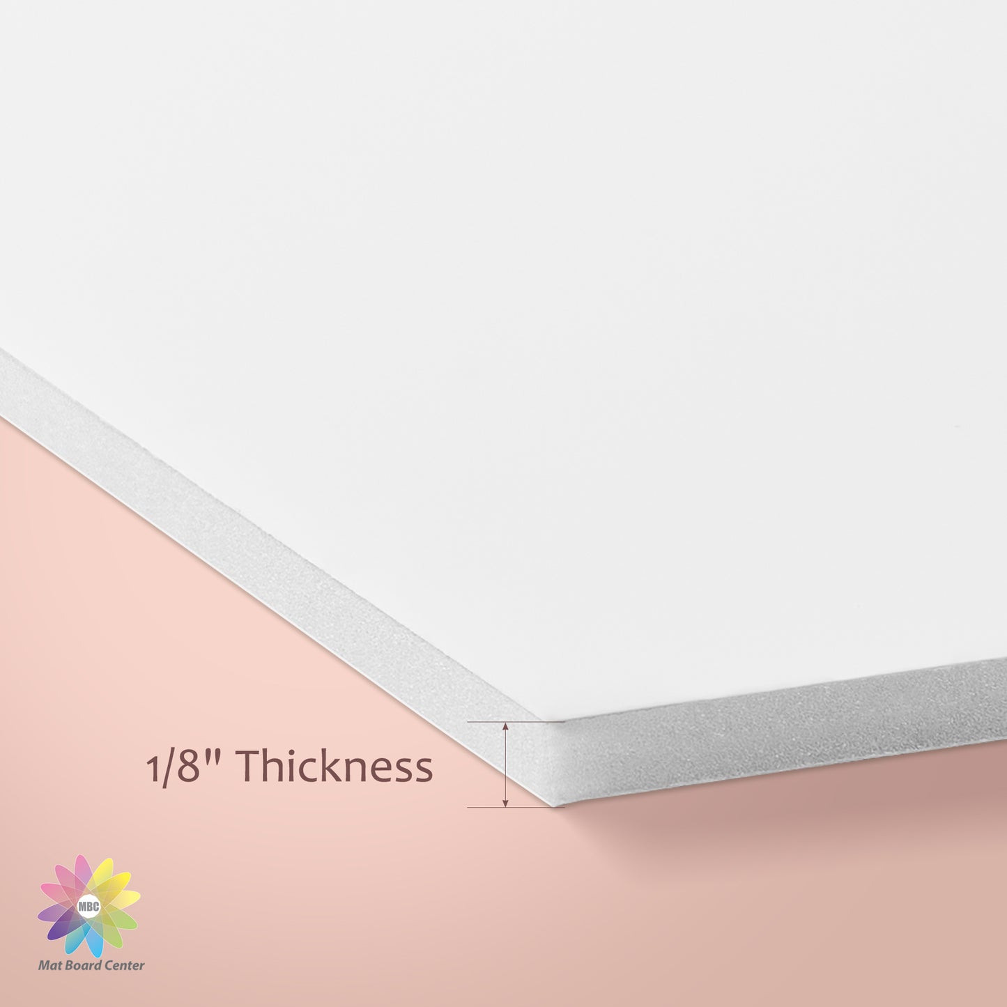 Mat Board Center, White Foam Board 1/8 inch Thick-Pack of 50