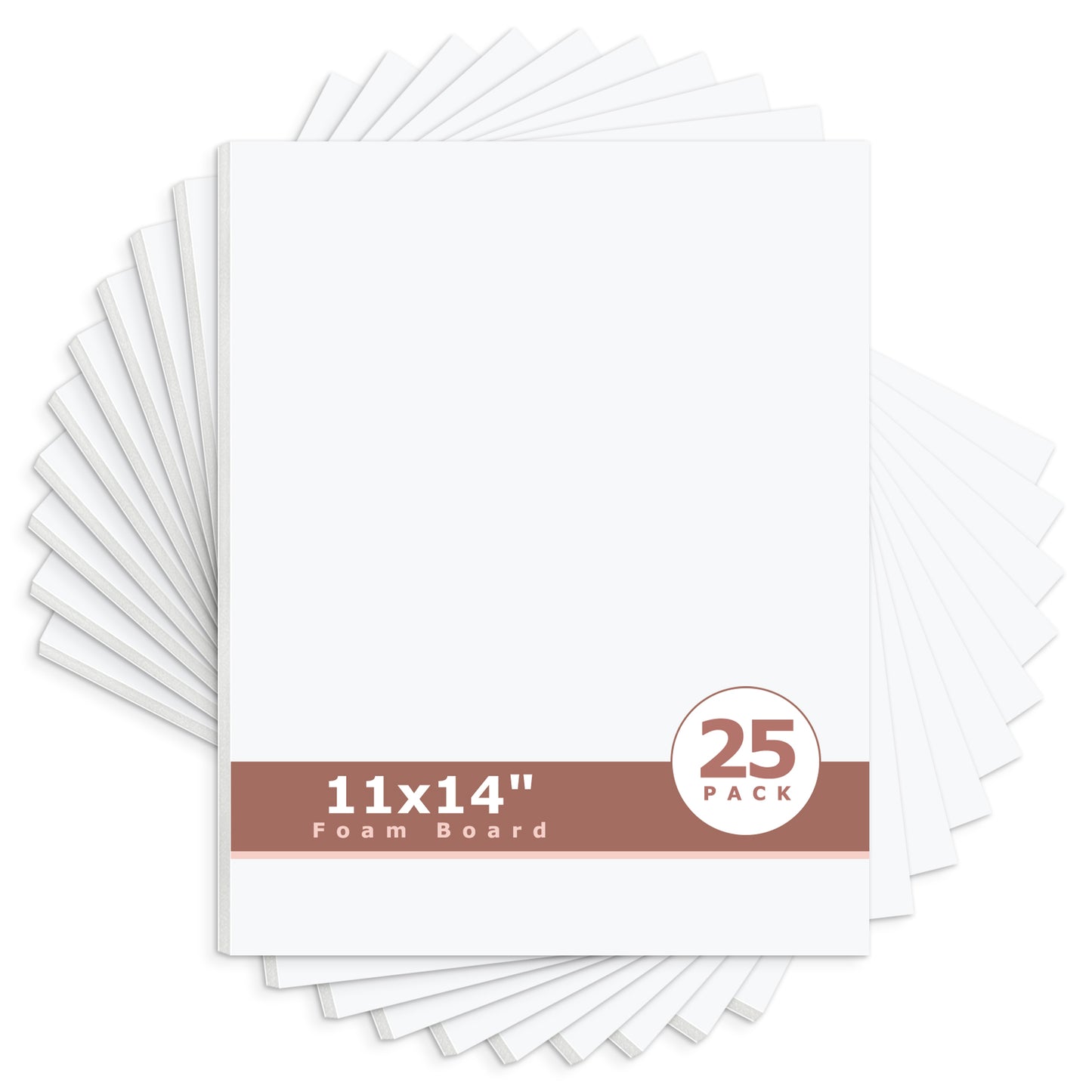 Mat Board Center, White Foam Board 1/8 inch Thick-Pack of 25 11x14