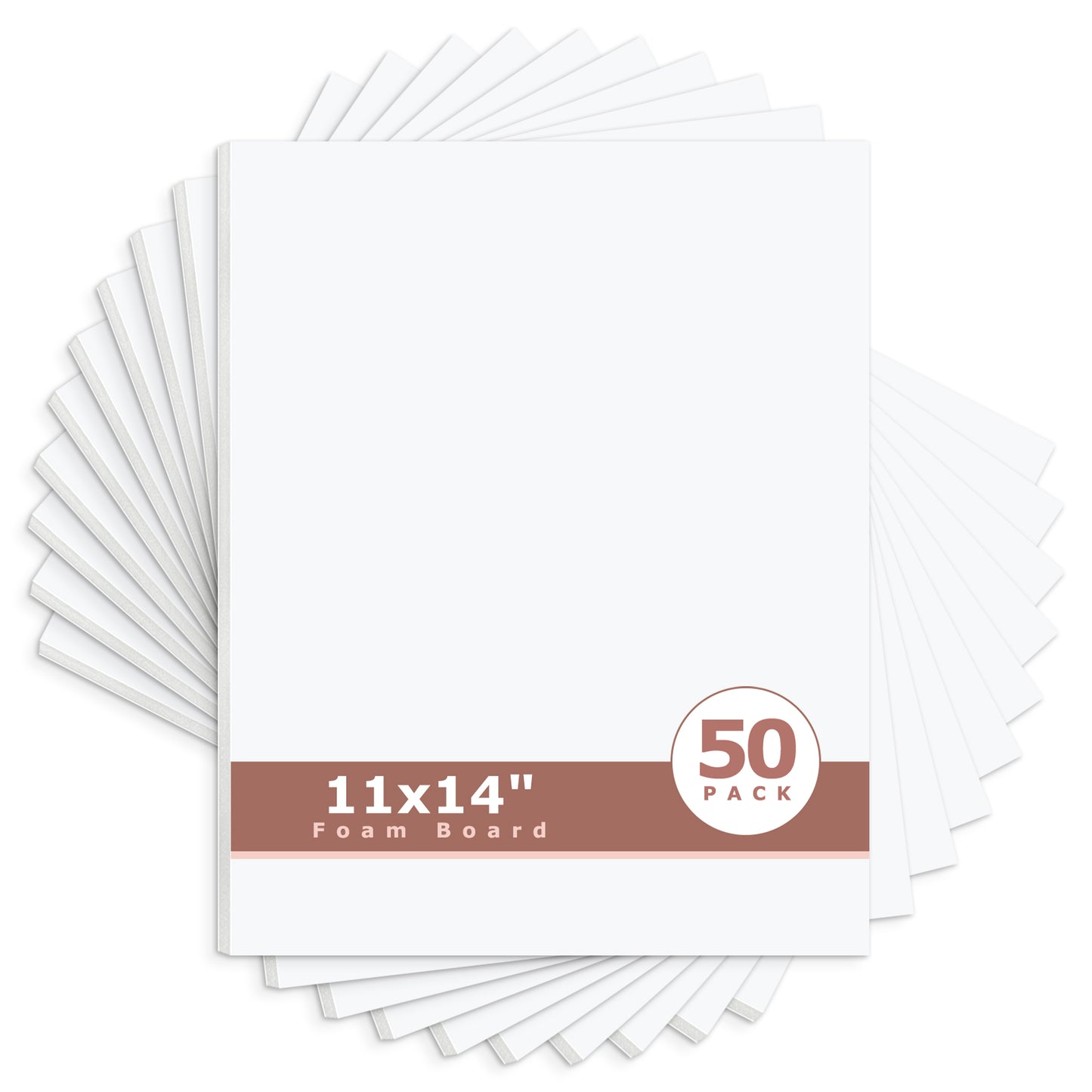 Mat Board Center, White Foam Board 1/8 inch Thick-Pack of 50 11x14