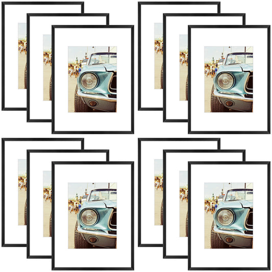 9x12 Aluminum Frame with White Mat for 6x8 Photo (12 Pcs Per Box)