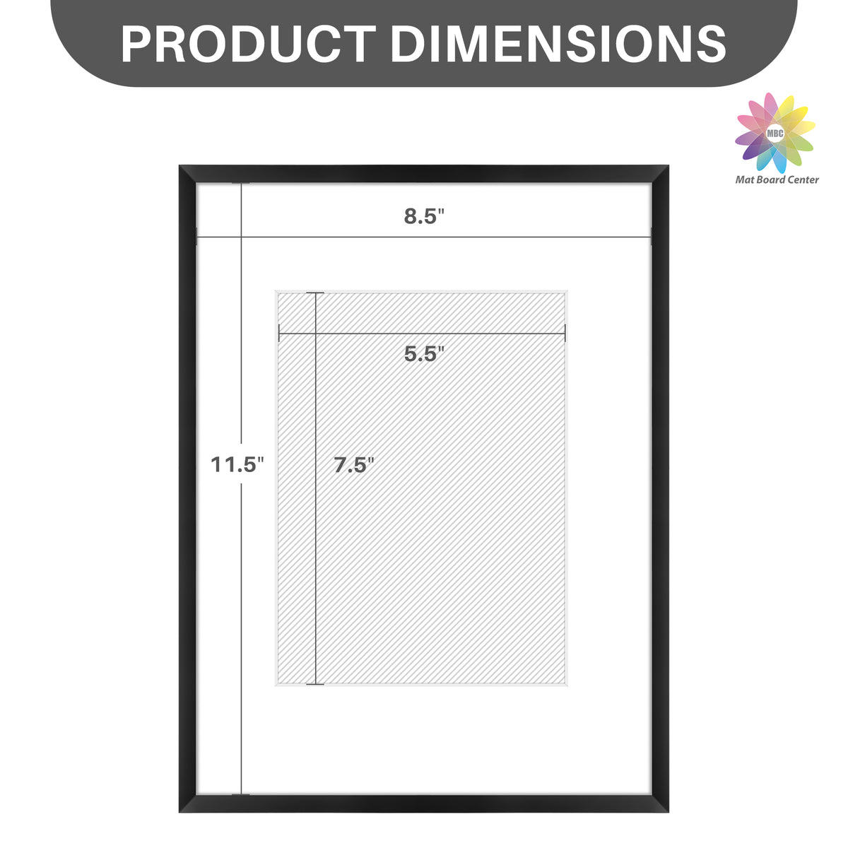9x12 Aluminum Frame with White Mat for 6x8 Photo (12 Pcs Per Box)