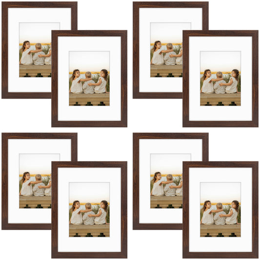 9x12 Picture Frame with White Mat for 6x8 Photo (8 Pcs Per Box)