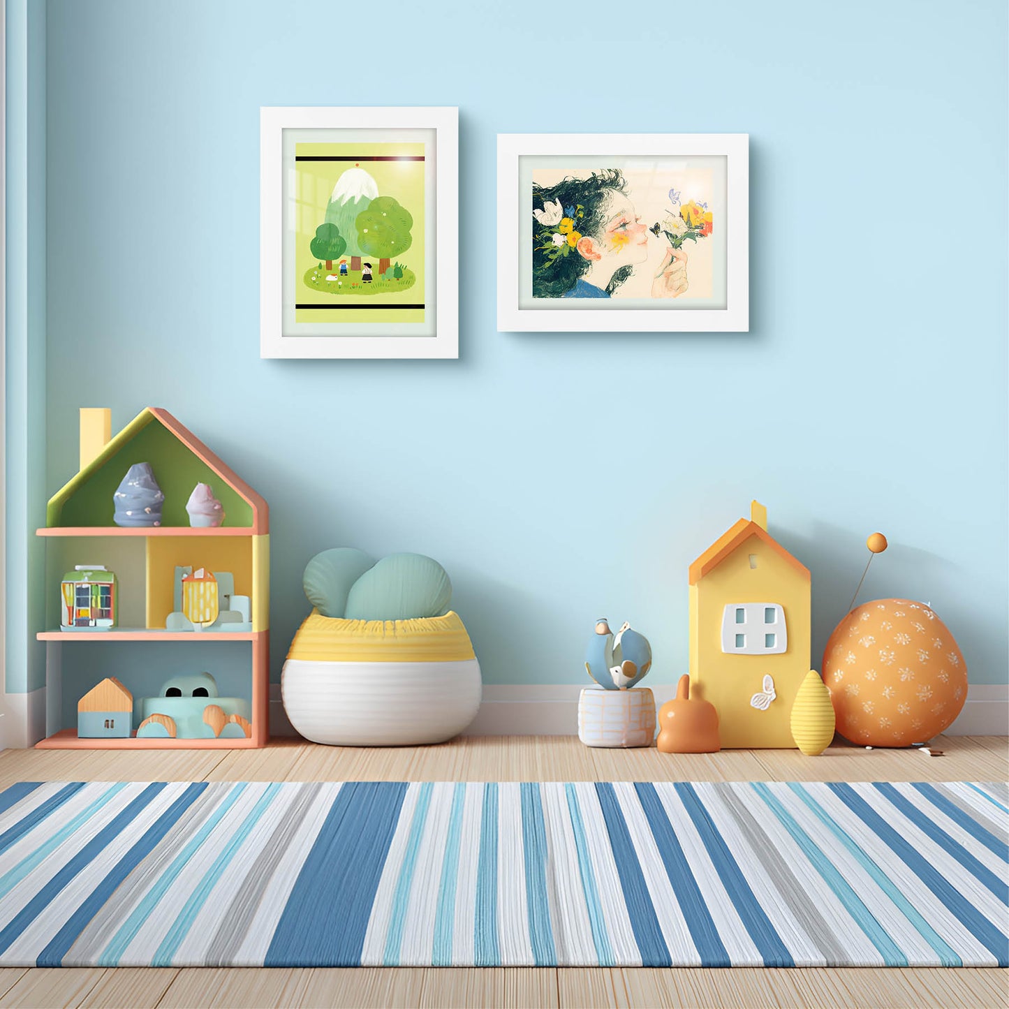 9x12 Kids art frames with Tempered Glass White color (8 Pcs Per Box)