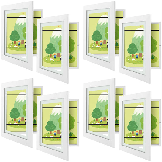 8.5x11 kids art frames with Tempered Glass White  (8 Pcs Per Box)