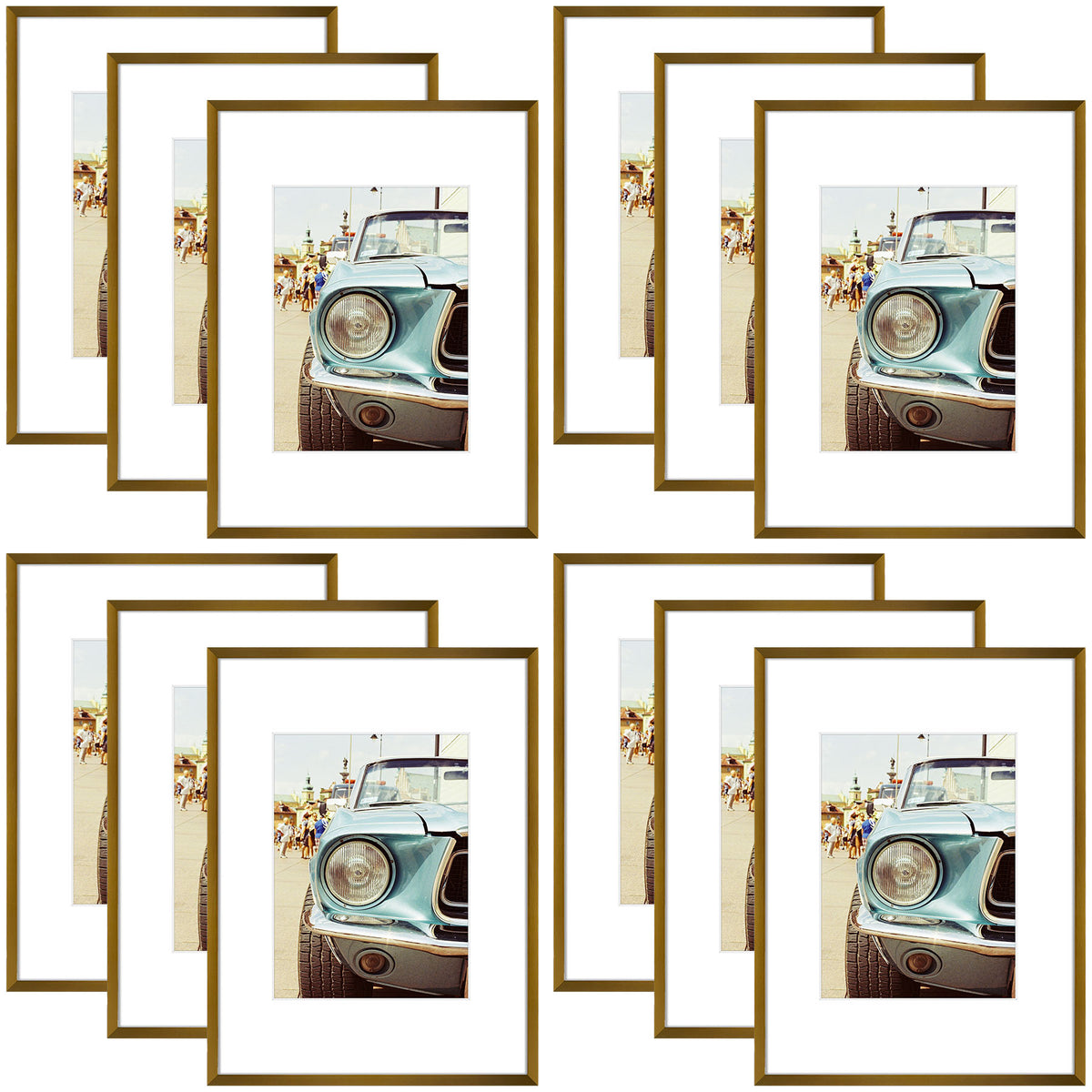 9x12 Aluminum Frame with White Mat for 6x8 Photo (12 Pcs Per Box)