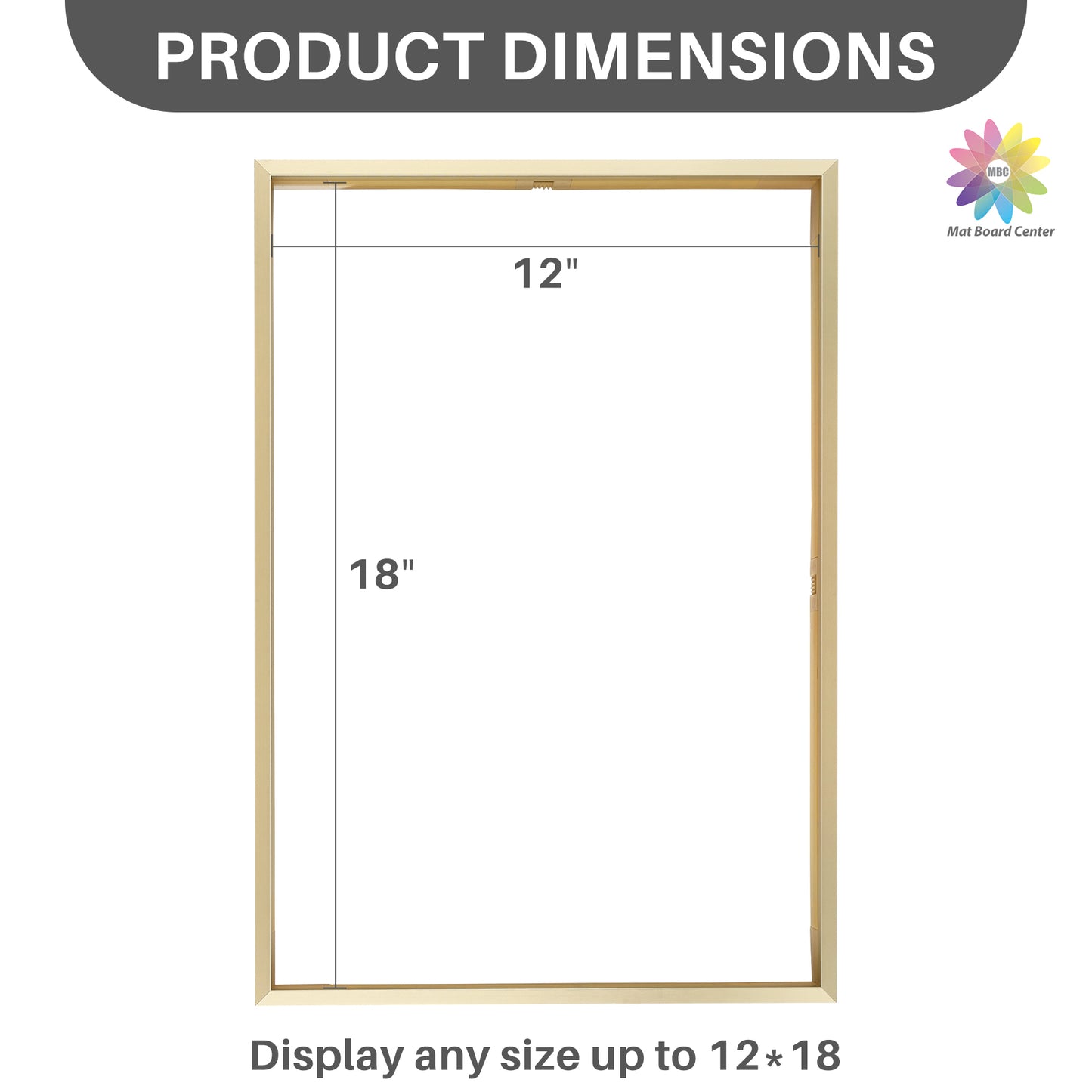 12x18 Floating Frame Displays Any Size Photo up to 12 by 18 (6 Pcs Per Box)