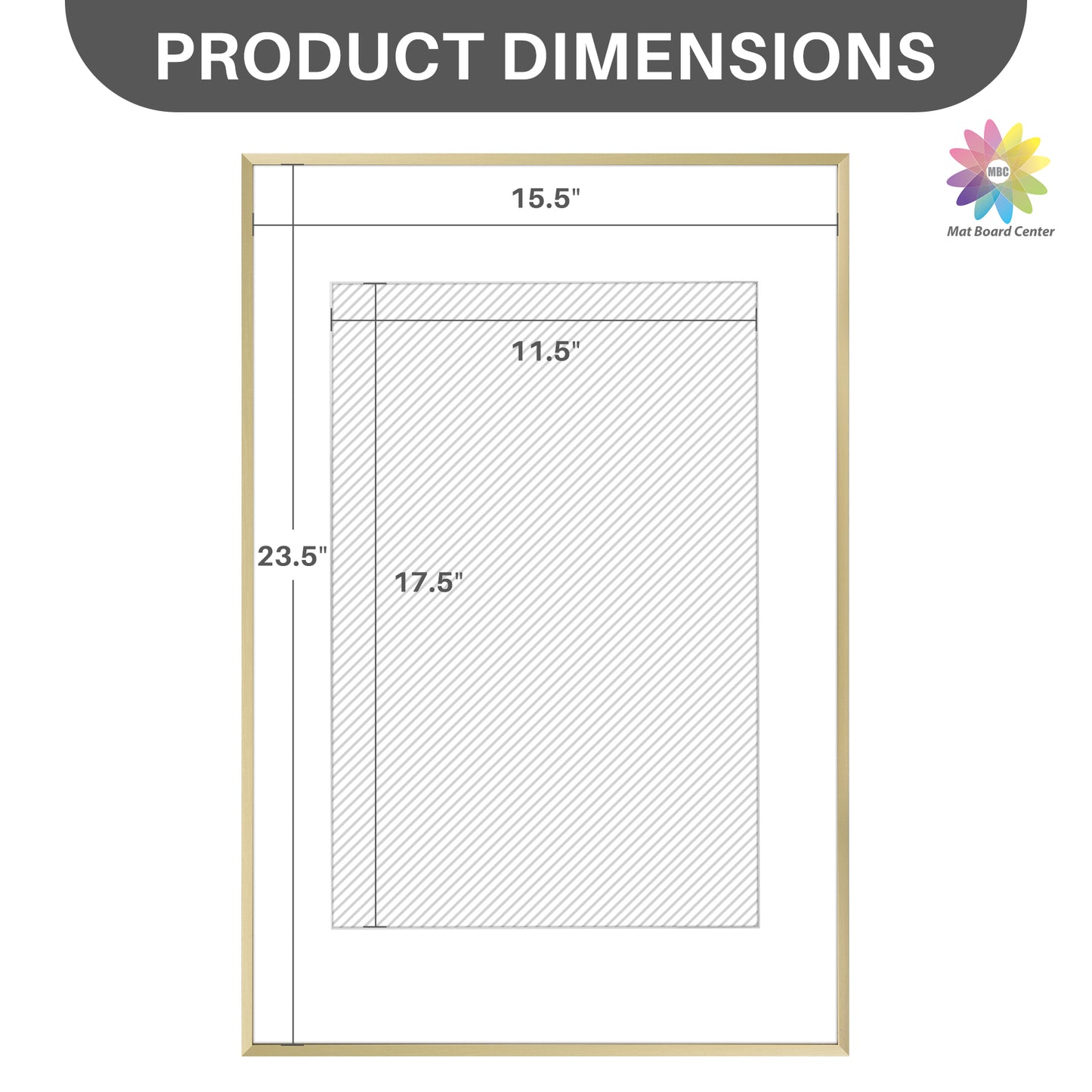 16x24 Aluminum Picture Frame with White Mat for 12x18 Photo (6 Pcs Per Box)