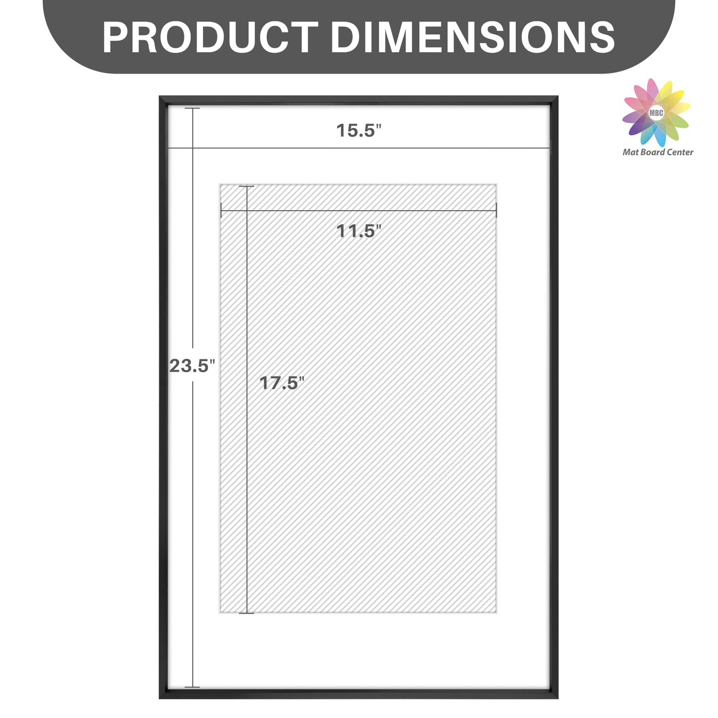 16x24 Aluminum Picture Frame for 12x18 Pictures with Mat (6 Pcs Per Box)