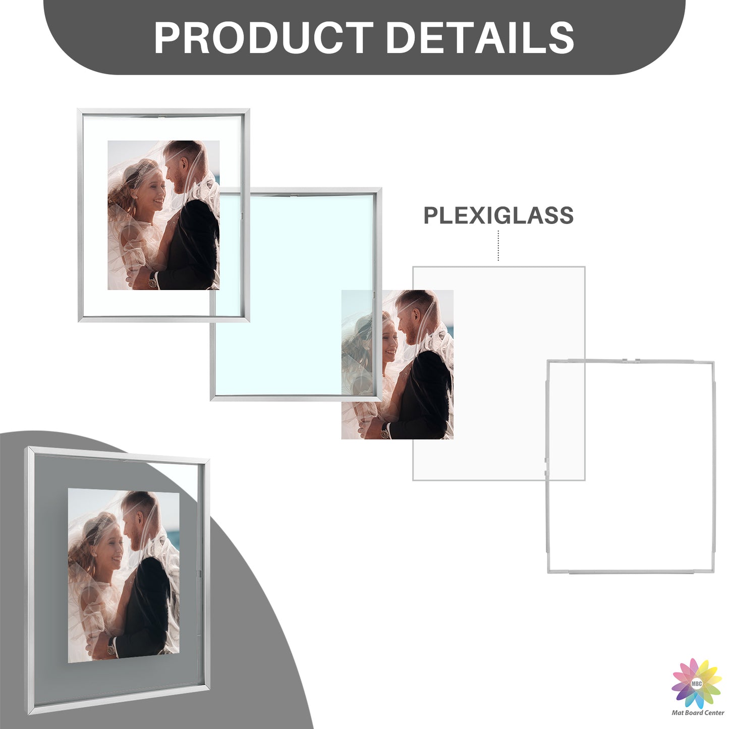 Clearance Floating Picture Frames Set - Displays Four 11x14, Eight 8x10, And Sixteen 5x7 Photos (28 Pcs Per Box)