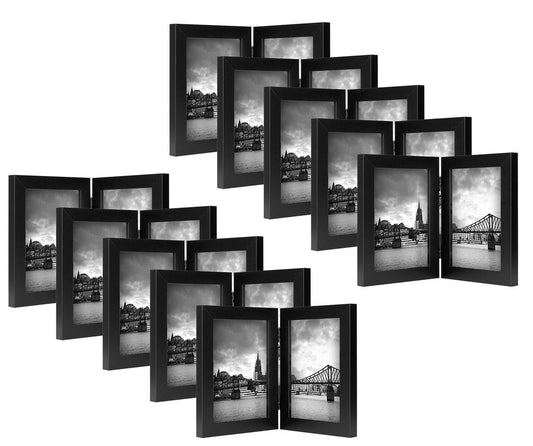 Pack of 10, 5x7 Hinged Frame for 5x7 Picture Black