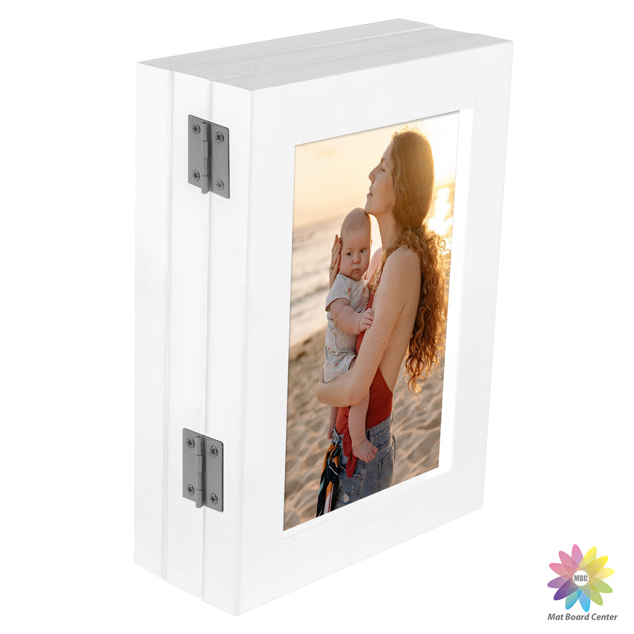 4x6 Hinged Frame for Two 4x6 Pictures White Wood (8 Pcs per Box)