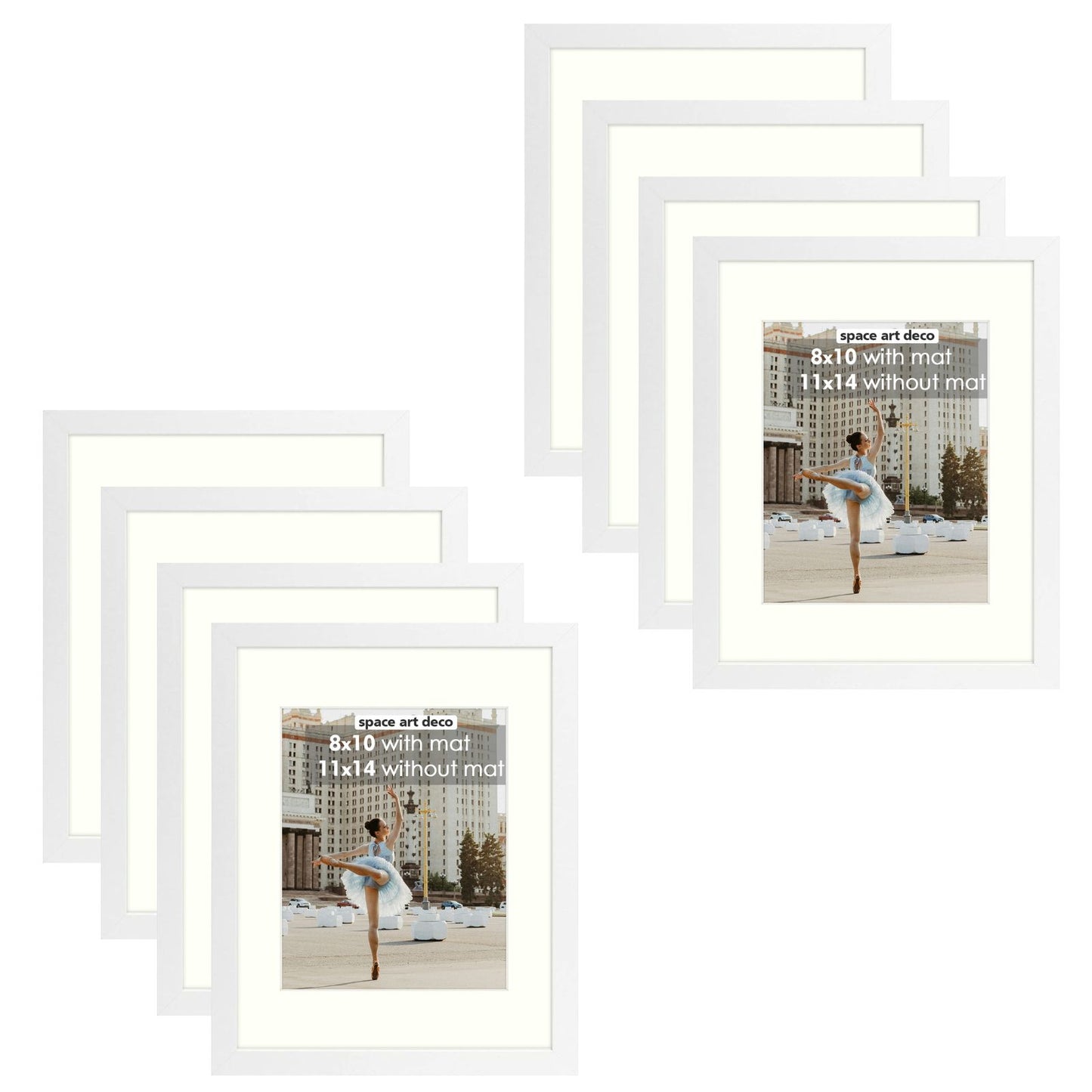 Clearance 11x14 MDF Frame for 8x10 Picture White (8 Pcs per Box)