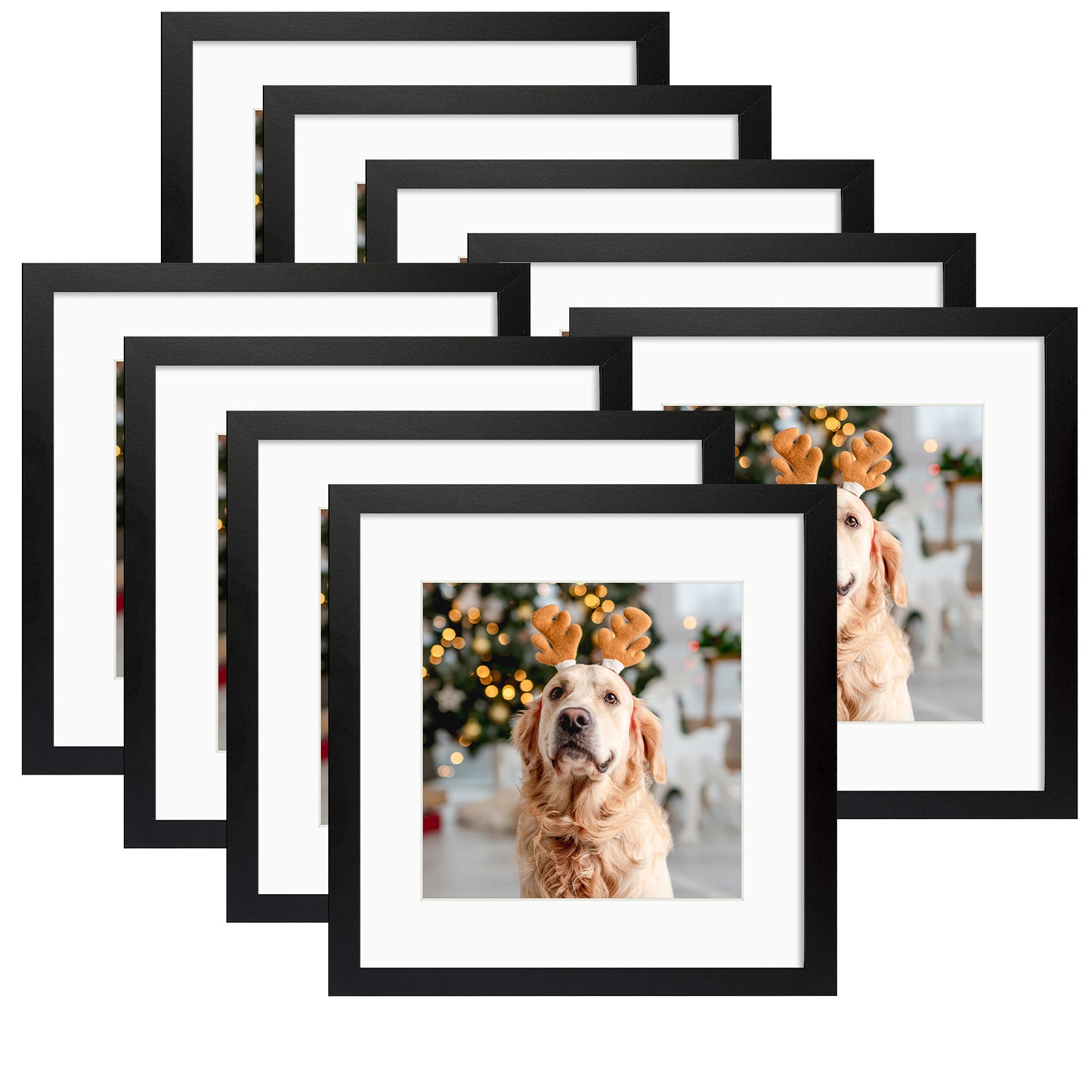 12x12 Frame for 8x8 Picture MDF (9 Pcs per Box) Black