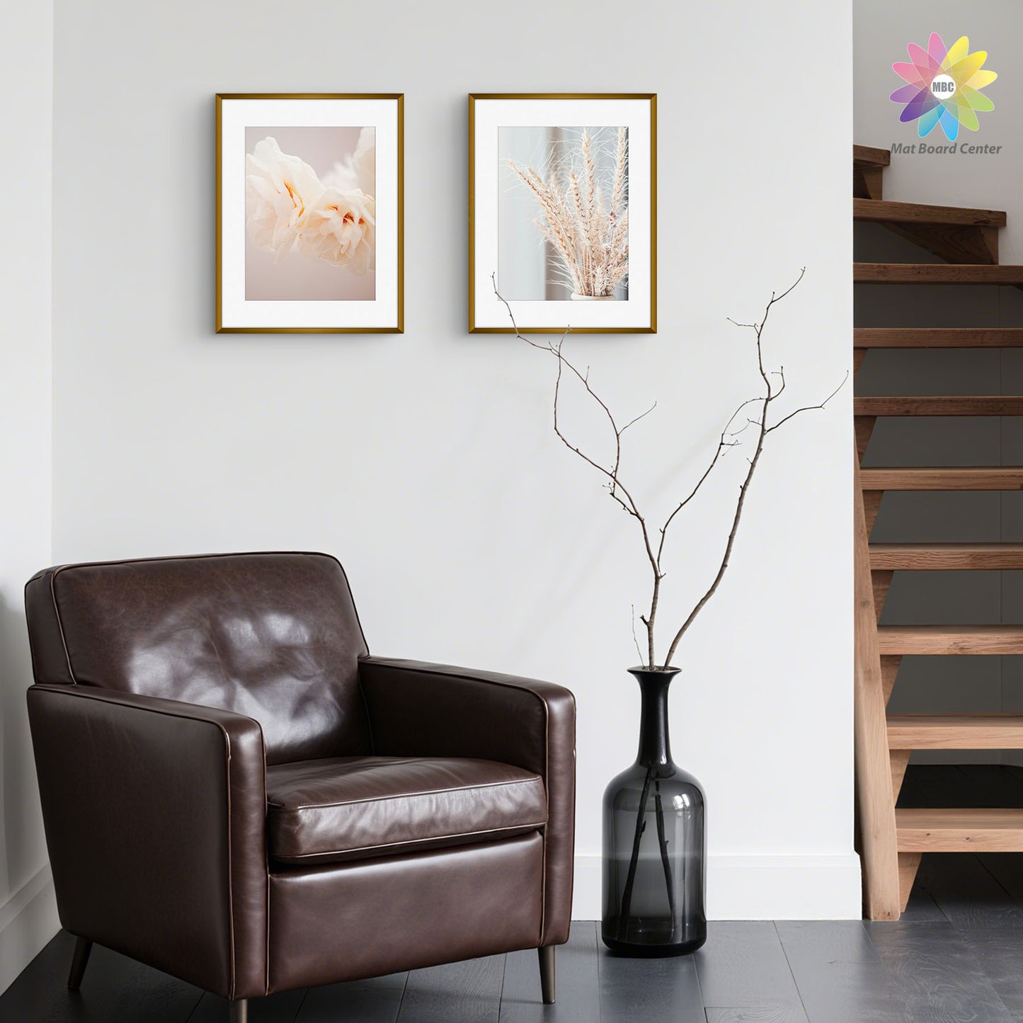 11x14 Aluminum Picture Frame With White Mat For 8.5x11 Photo Bronze(6 Pcs Per Box)