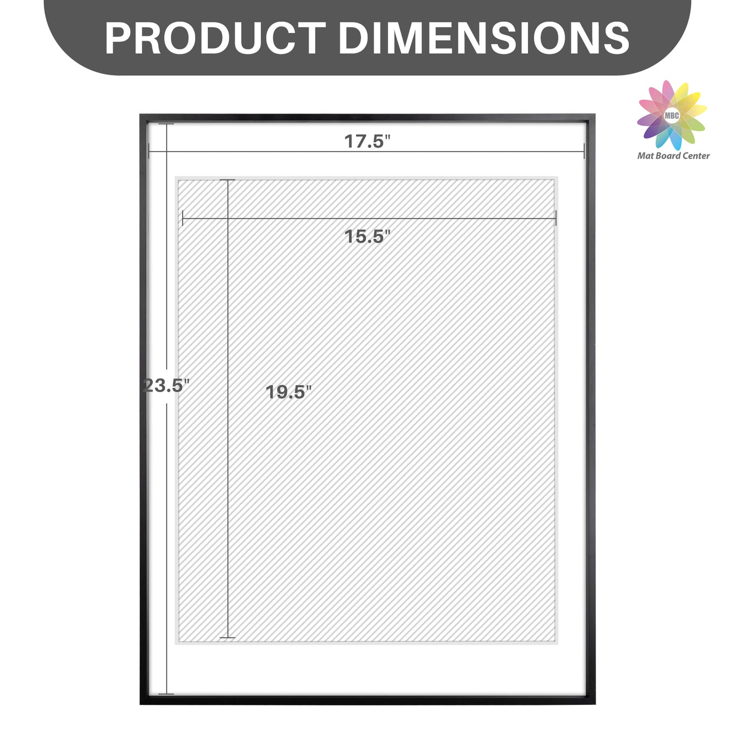 18x24 Poster Frame with White Mat for 16x20 Picture (3 Pcs Per Box)