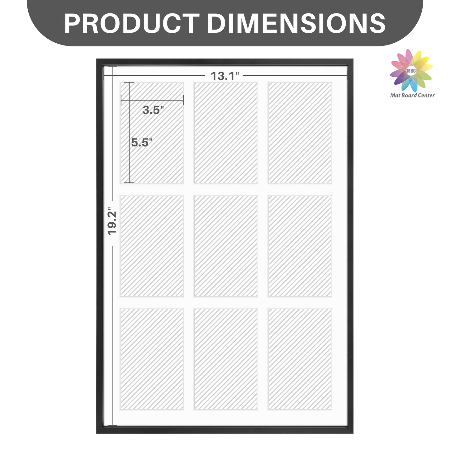 13.6x19.7 Collage Picture Frame With White Mat Display Nine 4x6 Photo(6 Pcs Per Box)