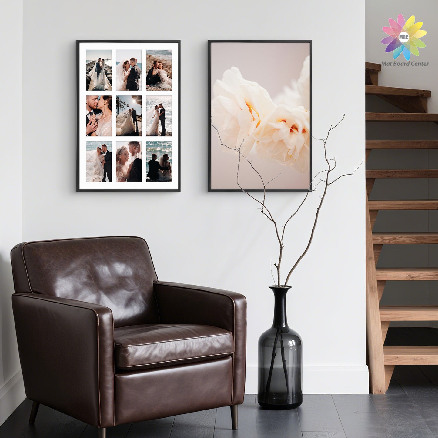 13.6x19.7 Collage Picture Frame With White Mat Display Nine 4x6 Photo(6 Pcs Per Box)