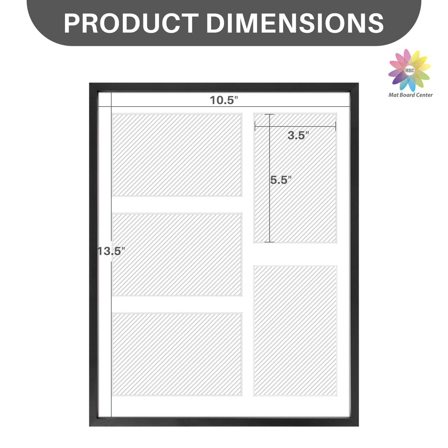 11x14 Collage Picture Frame With White Mat Display Five 4x6 Photo Black (6 Pcs Per Box)