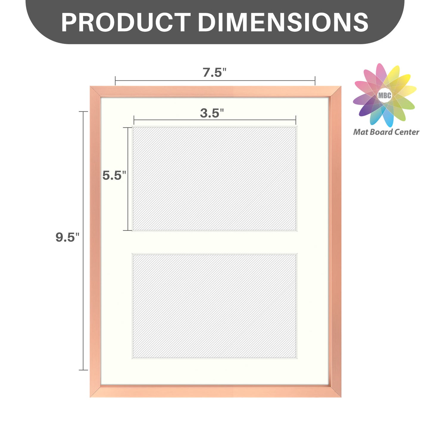 8x10 Aluminum Collage Picture Frame for Two 4x6 photos (12 Pcs per Box)
