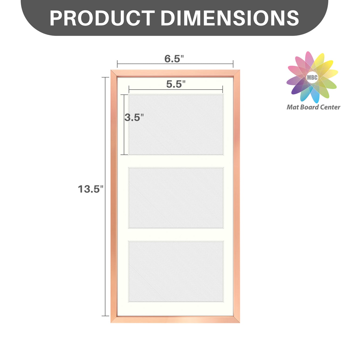 7x14 Aluminum Collage Picture Frame for Three 4x6 Photos