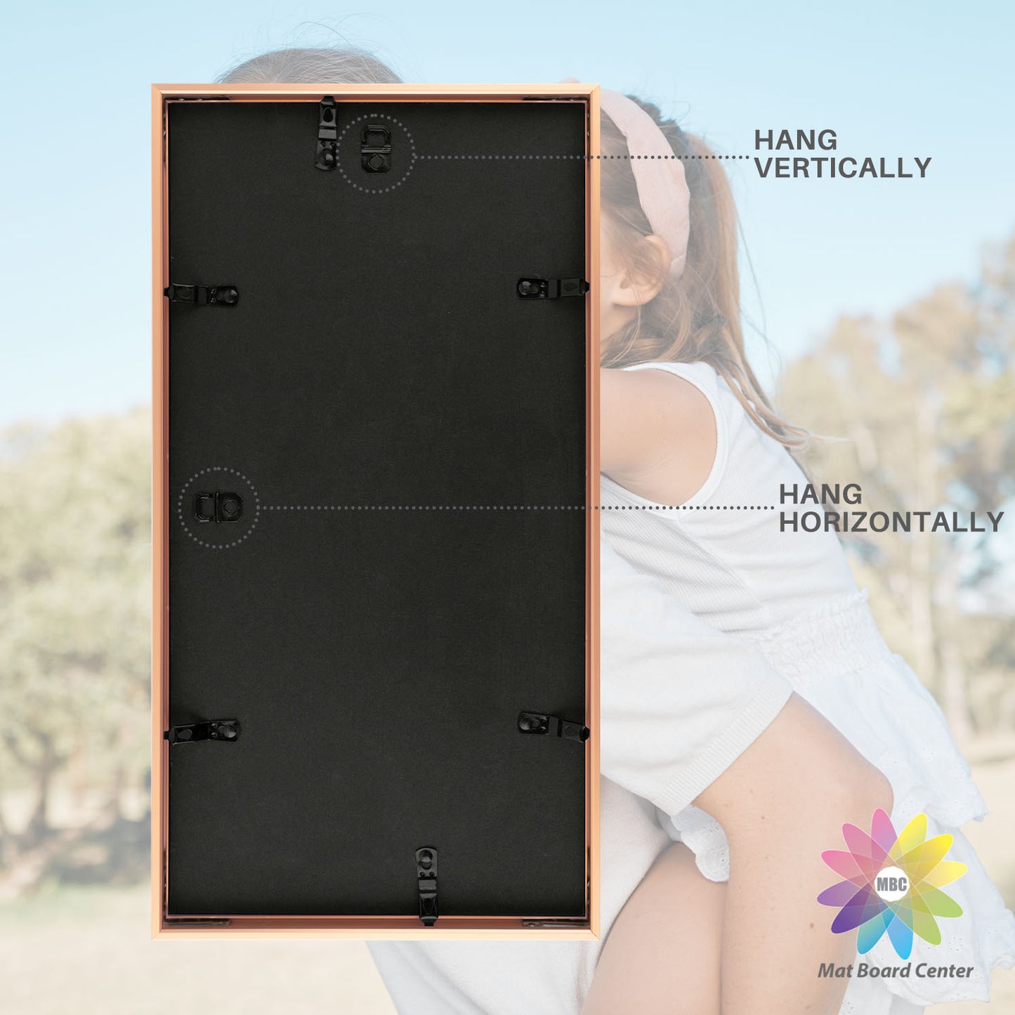 7x14 Aluminum Collage Picture Frame for Three 4x6 Photos