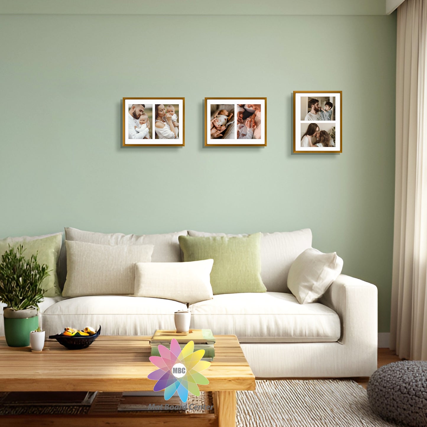 Clearance 8.5x11 Collage Picture Frame With 2 Openings for 5x7 Photo with White Mat and Real Glass (12 Pcs Per Box)