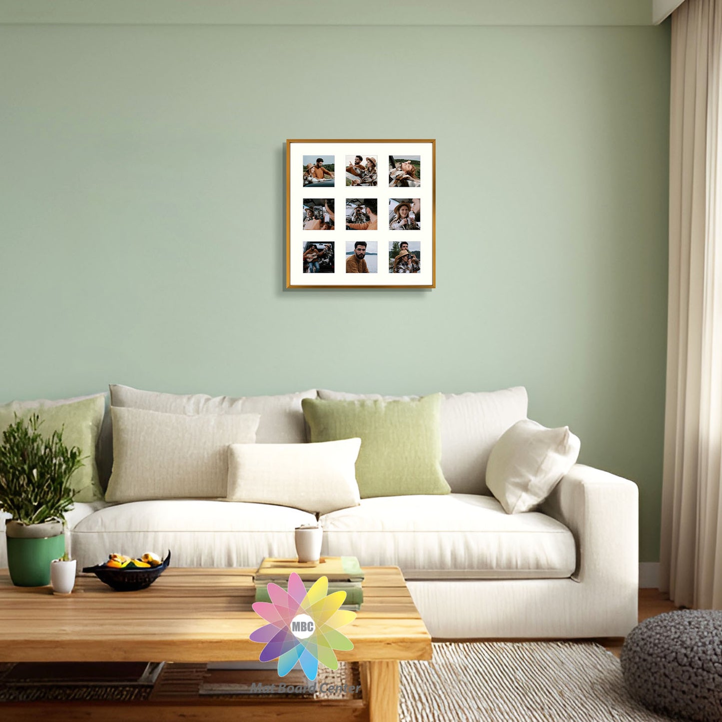 16x16 Aluminum Collage Picture Frame for Nine 4x4 Photos (6 Pcs per Box)