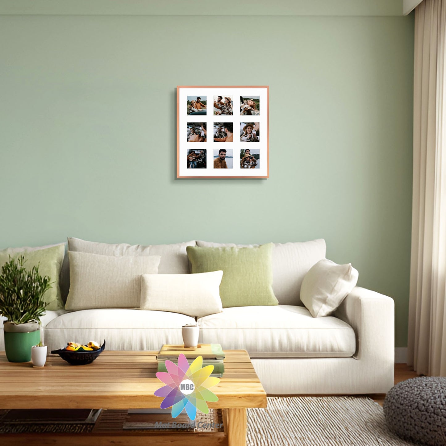 16x16 Aluminum Collage Picture Frame for Nine 4x4 Photos (6 Pcs per Box)